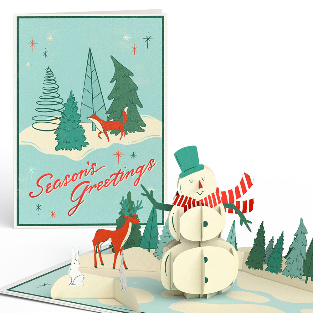 Season's Greetings Snowman Pop-Up Card、mySite、solidvoid
