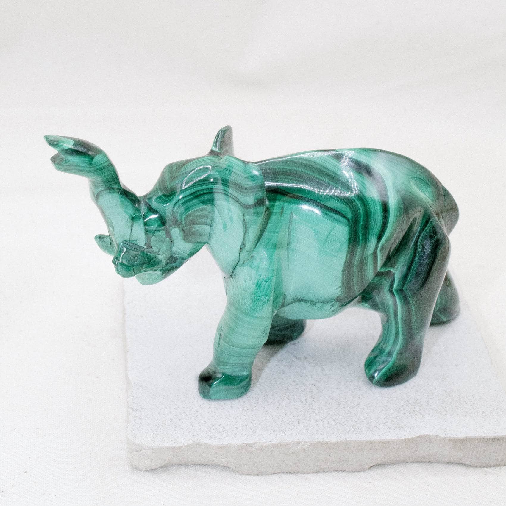Genuine Malachite Elephants - Hand Carved - 1 of a Kind、mySite、hinf8tx79