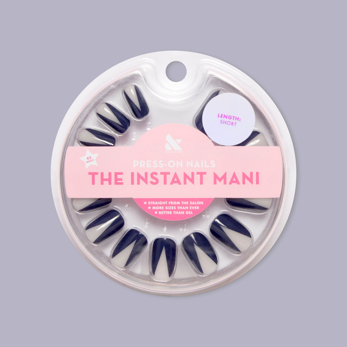 Modern Triangle - Press-On | Short | Squoval、mySite、solidvoid