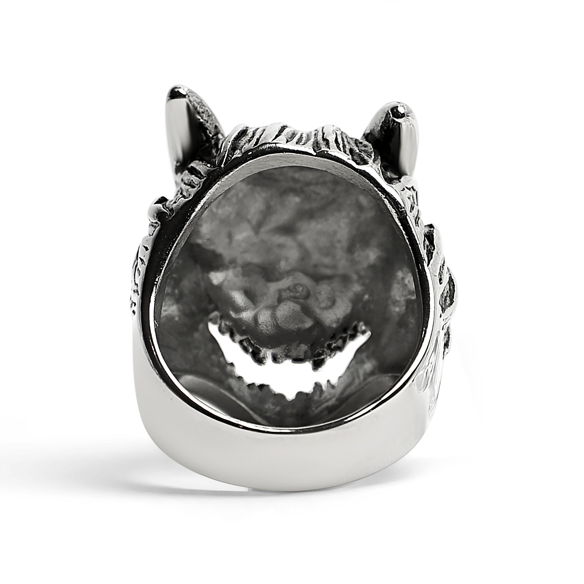 Stainless Steel Polished Snarling Wolf Ring / SCR3037、mySite、dreamappss