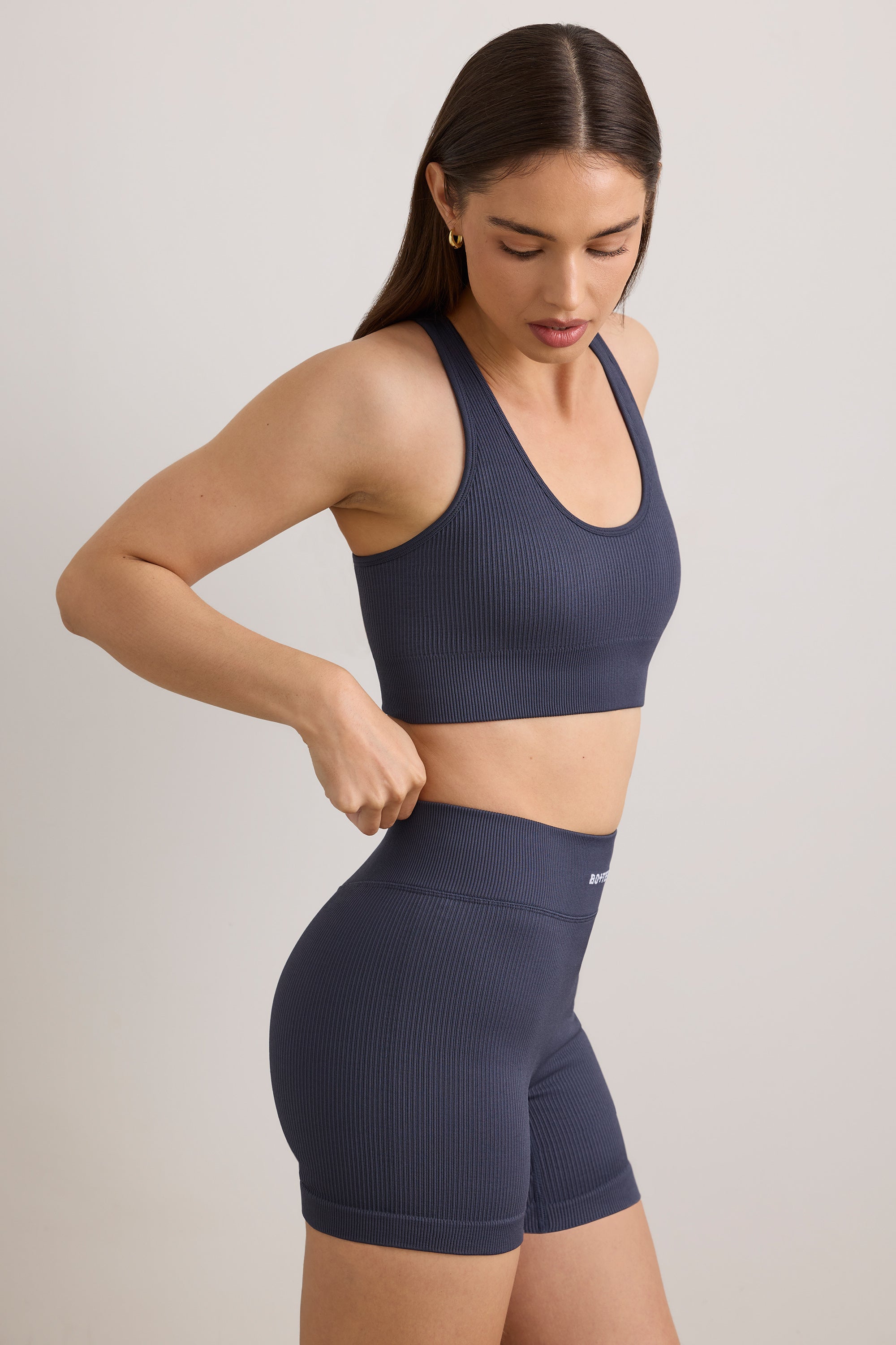 FlexiRib Mini Shorts in Slate、mySite、solidvoid