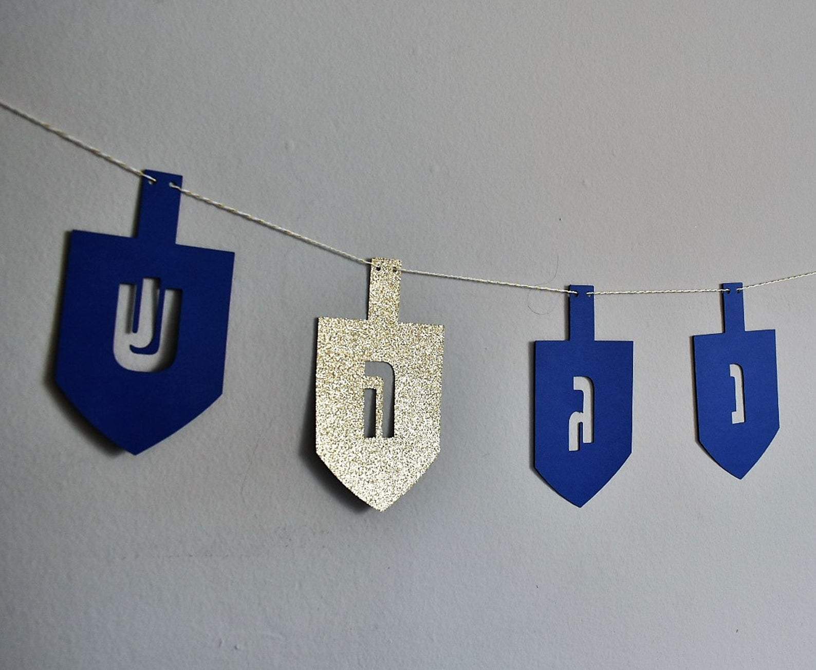 Blue and Gold Dreidel Garland、mySite、topwebapps