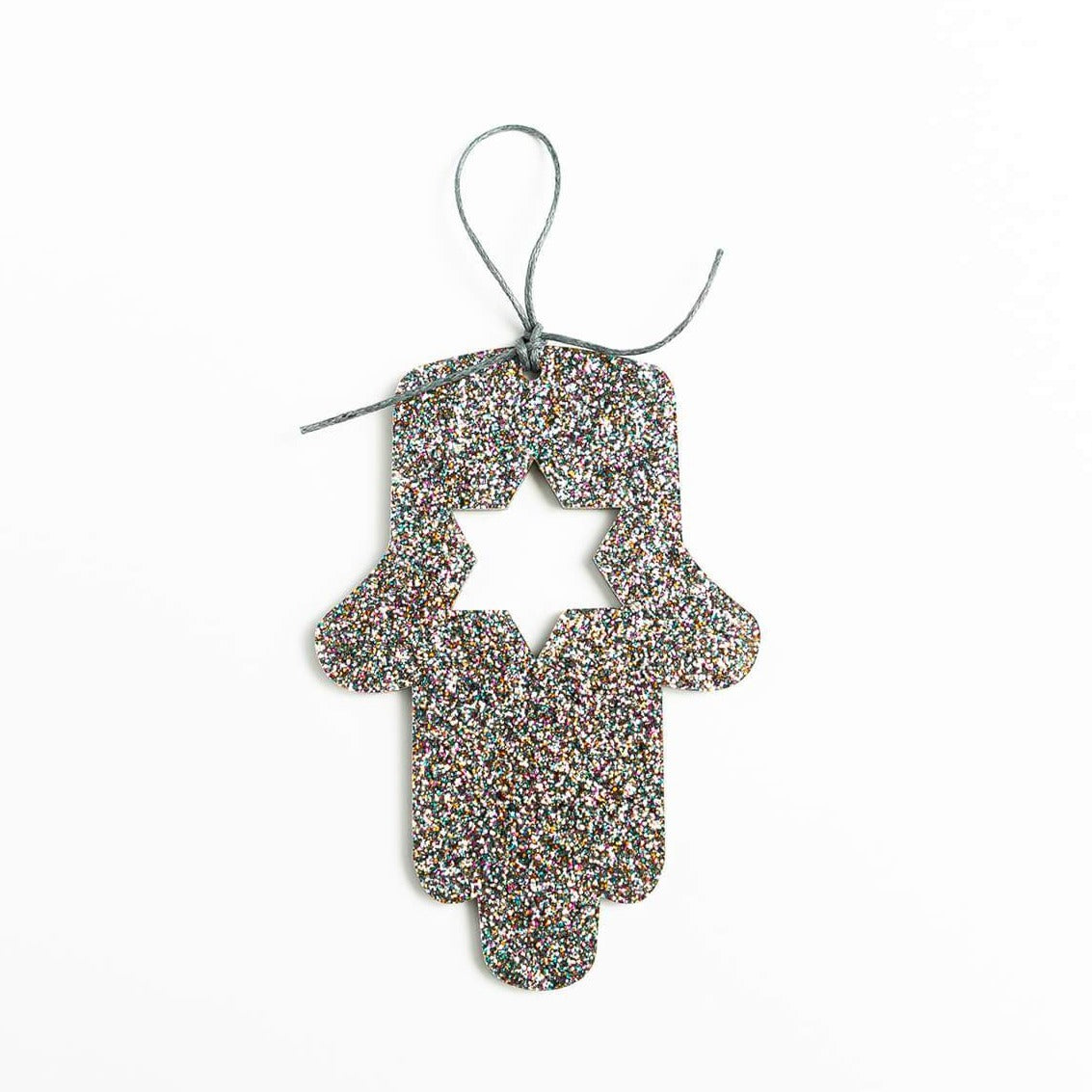 Petite Wall Hamsa with Magen - Multi Glitter、mySite、topwebapps