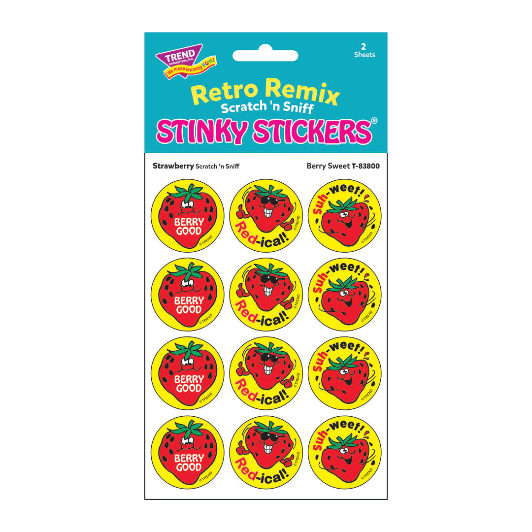 Berry Sweet! - Strawberry-Scented Retro Remix Stinky Stickers®、mySite、ghnorth