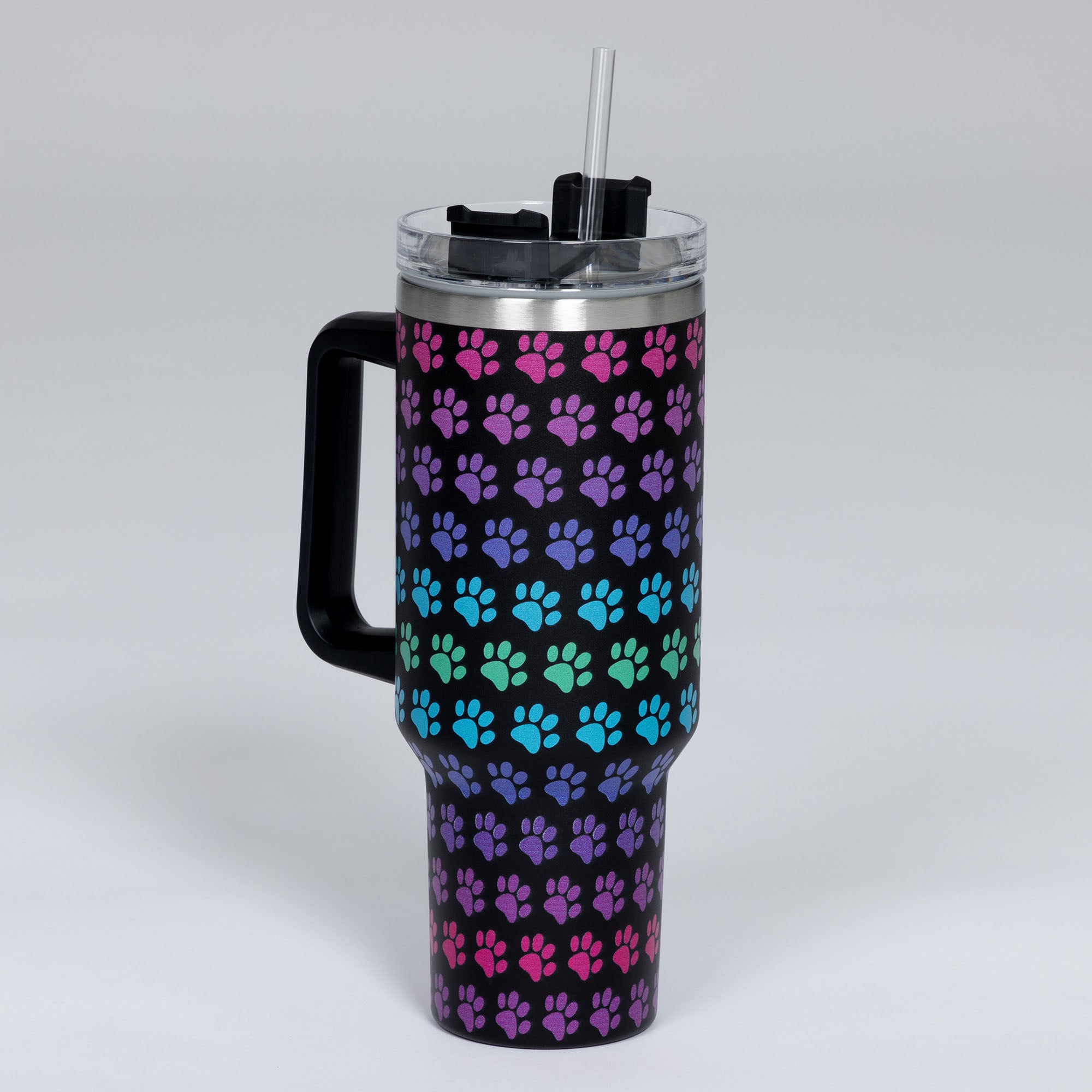 Paw Print Vacuum Sealed Stainless Steel Tumbler - 40 oz、mySite、camillekostekn