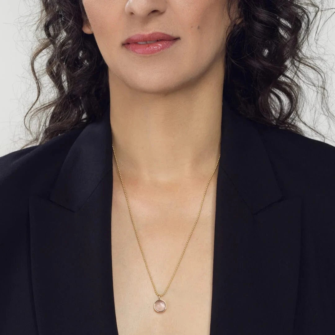 Lavender Quartz Wellbutrin Necklace by Mad Fine - 14k Gold、mySite、topwebapps