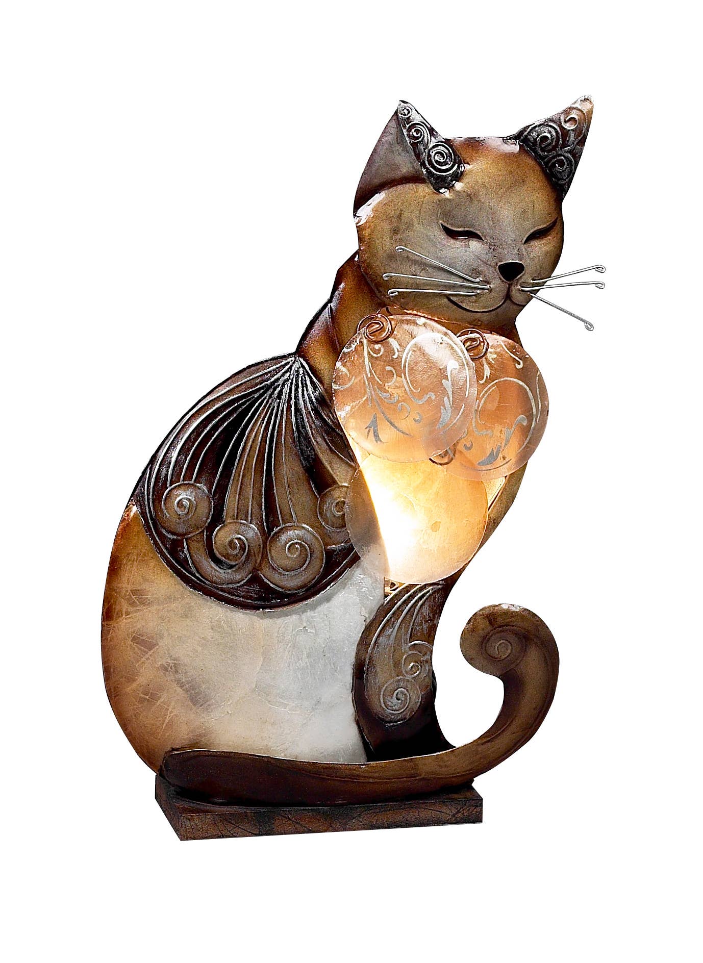 Capiz Cat Lamps-Sitting or Lying & Siamese*、mySite、g9winljtr