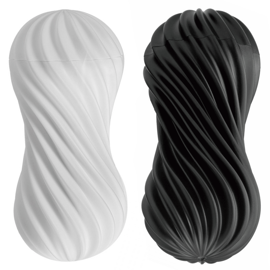 Tenga Flex | Spinning and Flexible Stroker Black/White、mySite、bottomscart