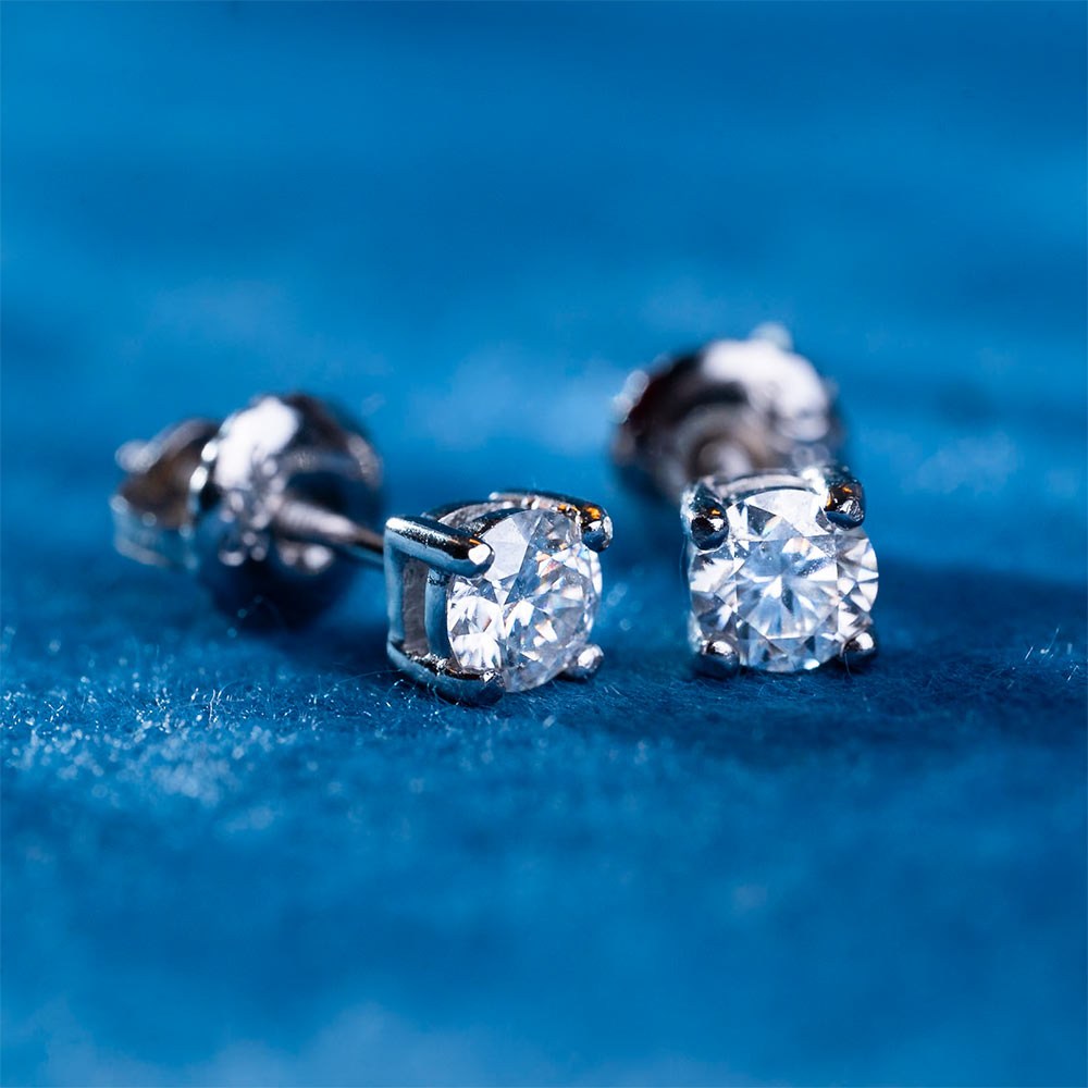 3MM Round Moissanite Stud Earrings、mySite、hinf8tx79