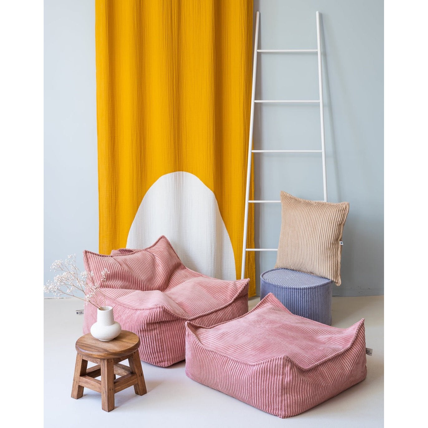 Pink Mousse Square Ottoman、mySite、gigharbornorthrealestate