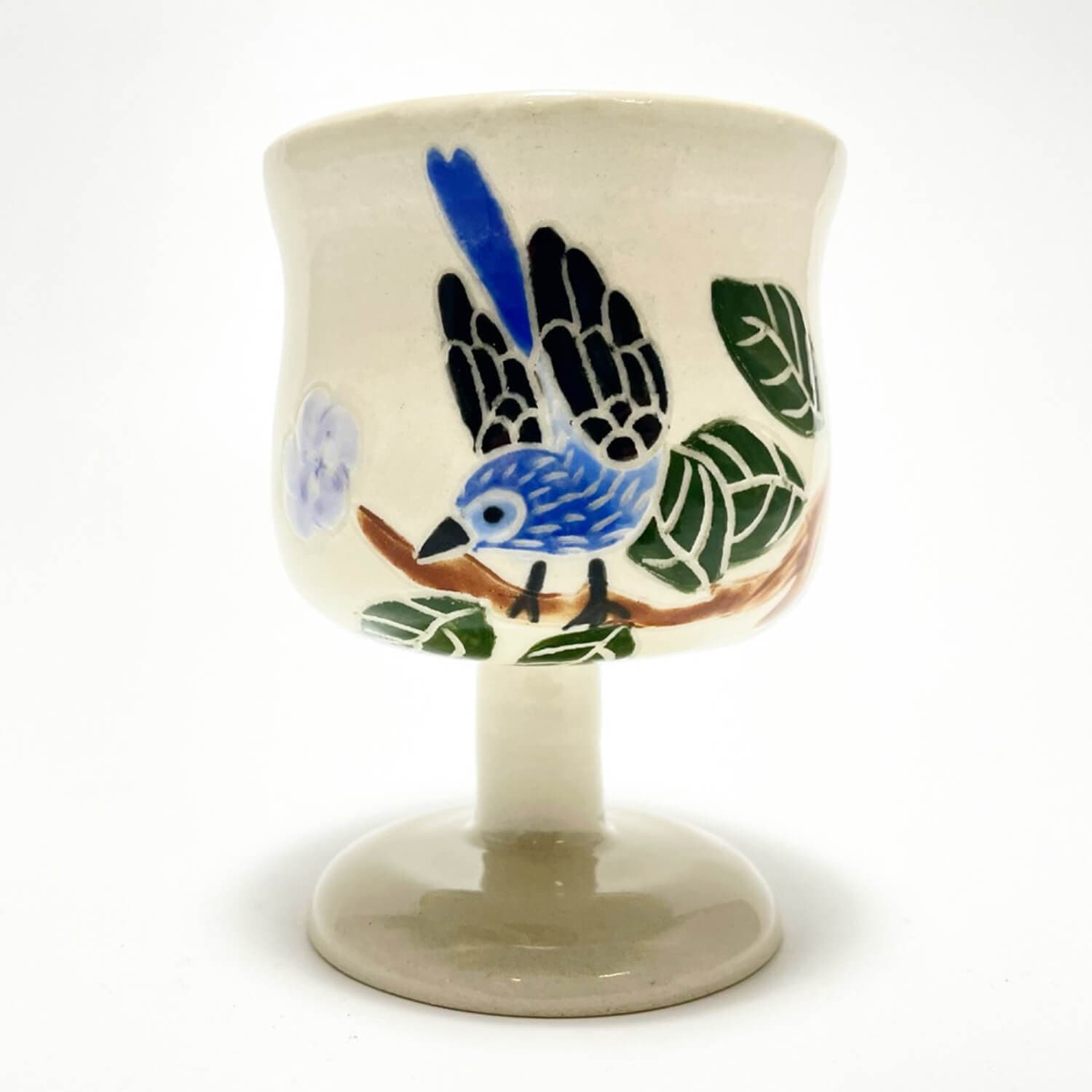 Blue Bird Porcelain Kiddush Cup by Goodstein Ceramics、mySite、topwebapps