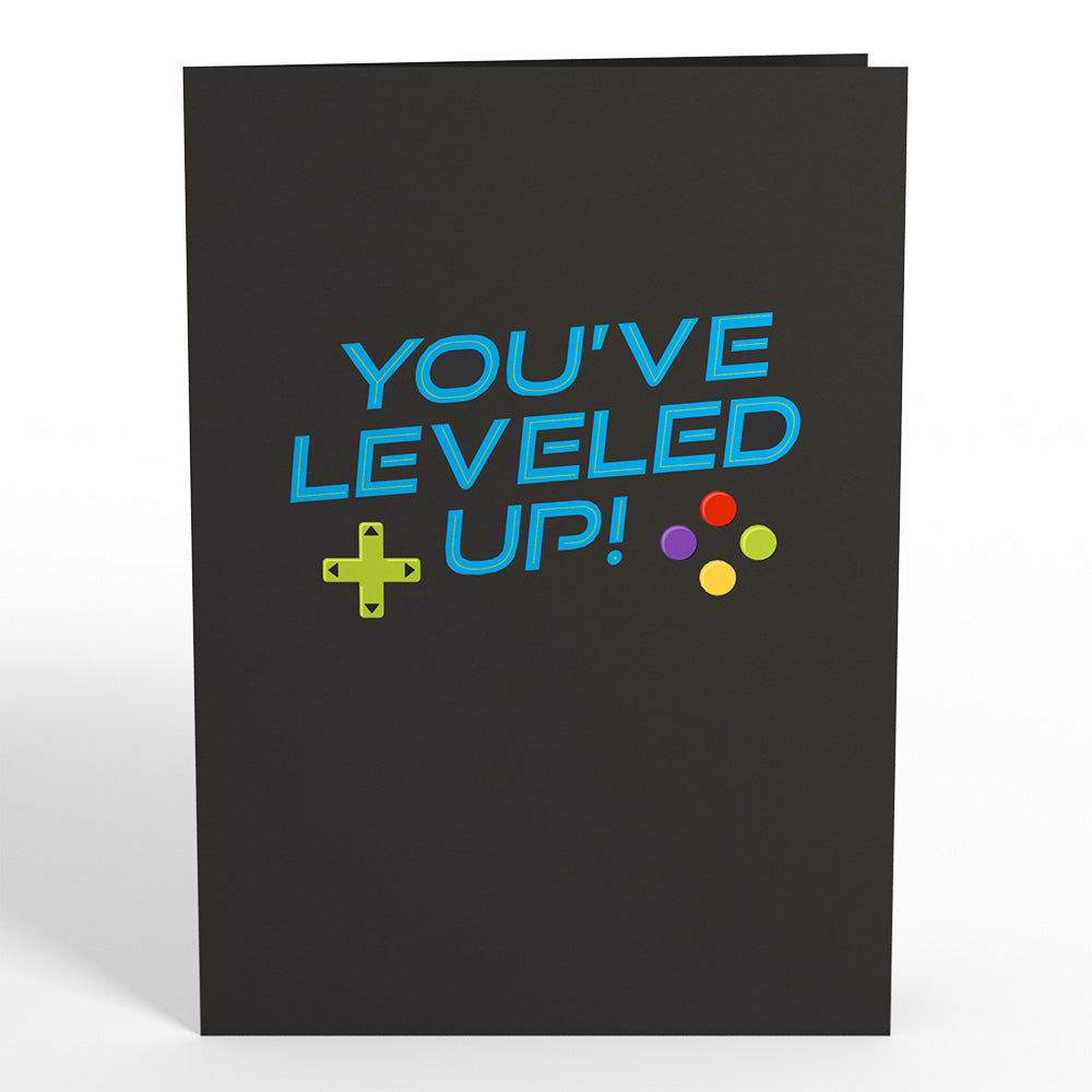 Leveled Up Gamer Birthday Pop-Up Card、mySite、solidvoid