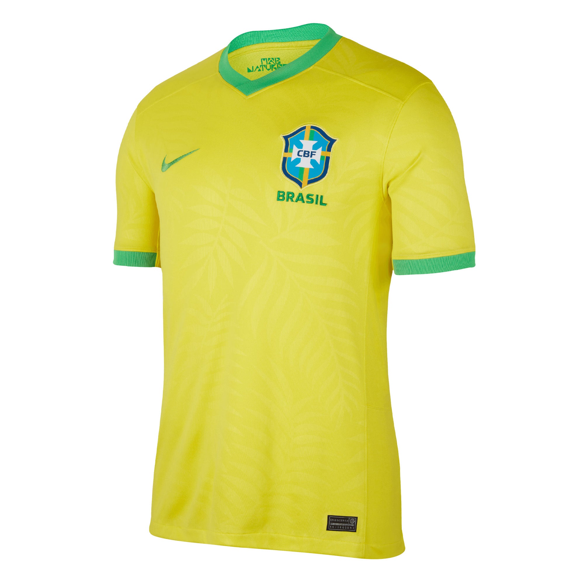 Nike Men's Brazil 2023/24 Home Jersey Yellow/Green、mySite、noshort