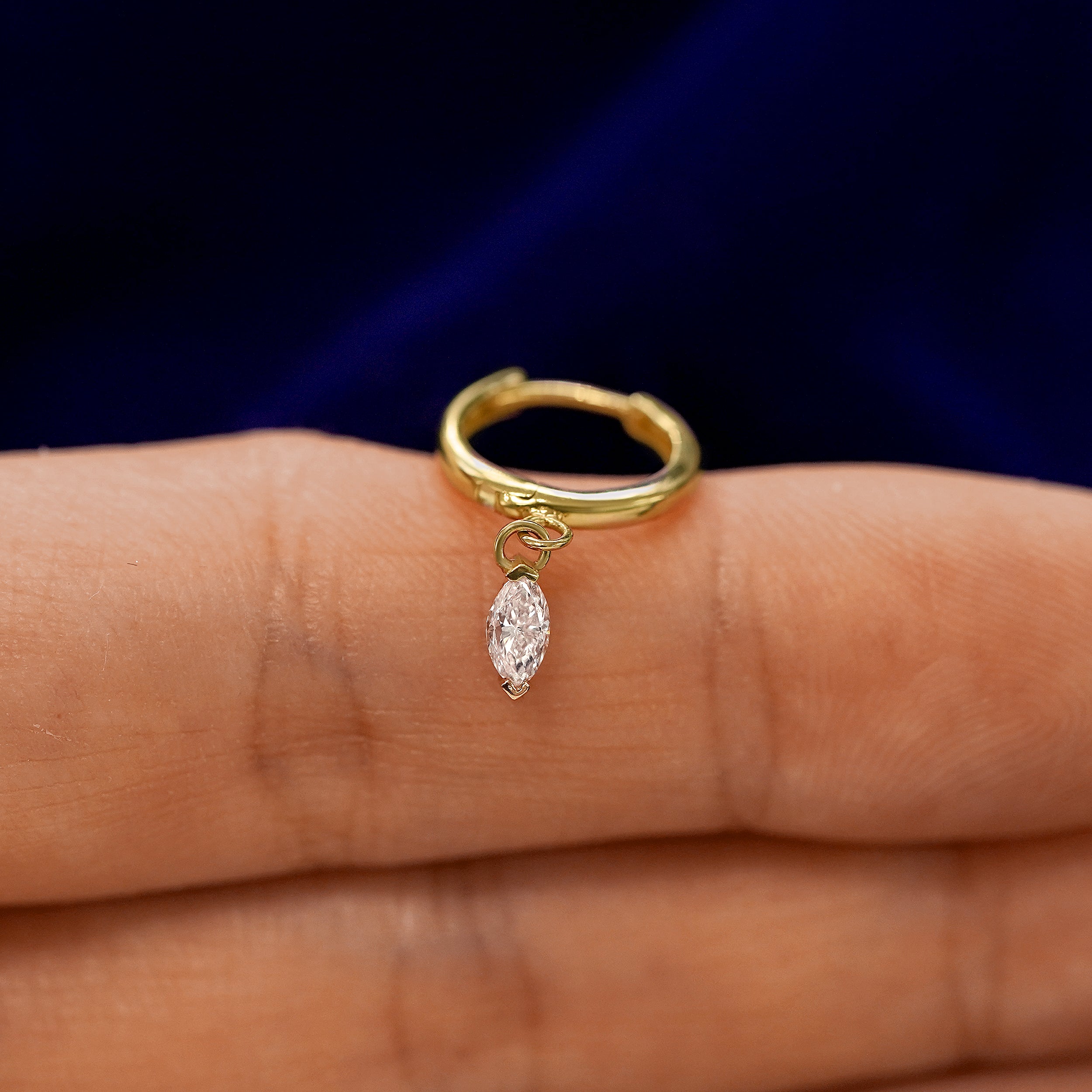 Marquise Lab Diamond Dangle Hoop、mySite、hinf8tx79