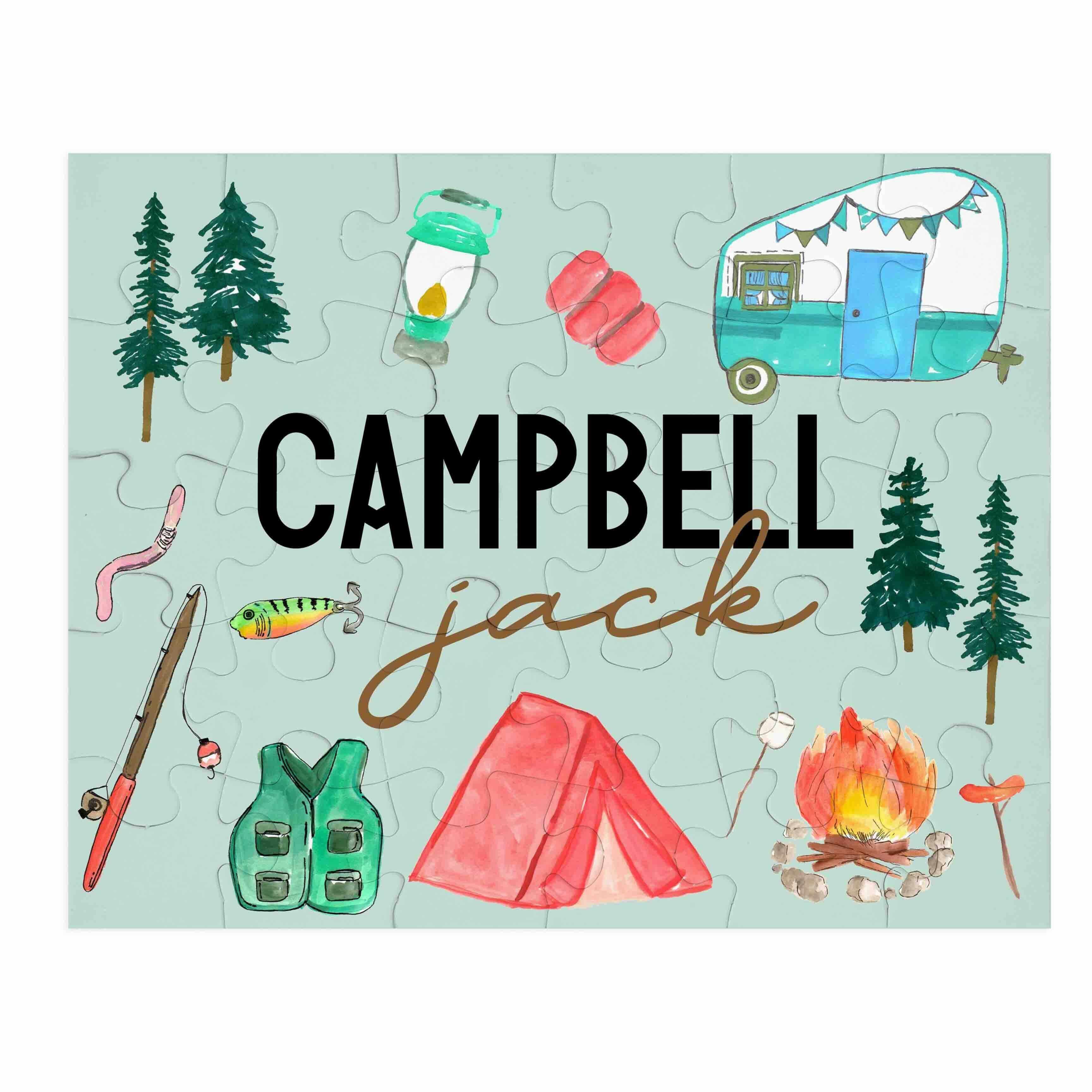  Kids Personalized 30 Piece Puzzle | Happy Camper、mySite、layawaytickets