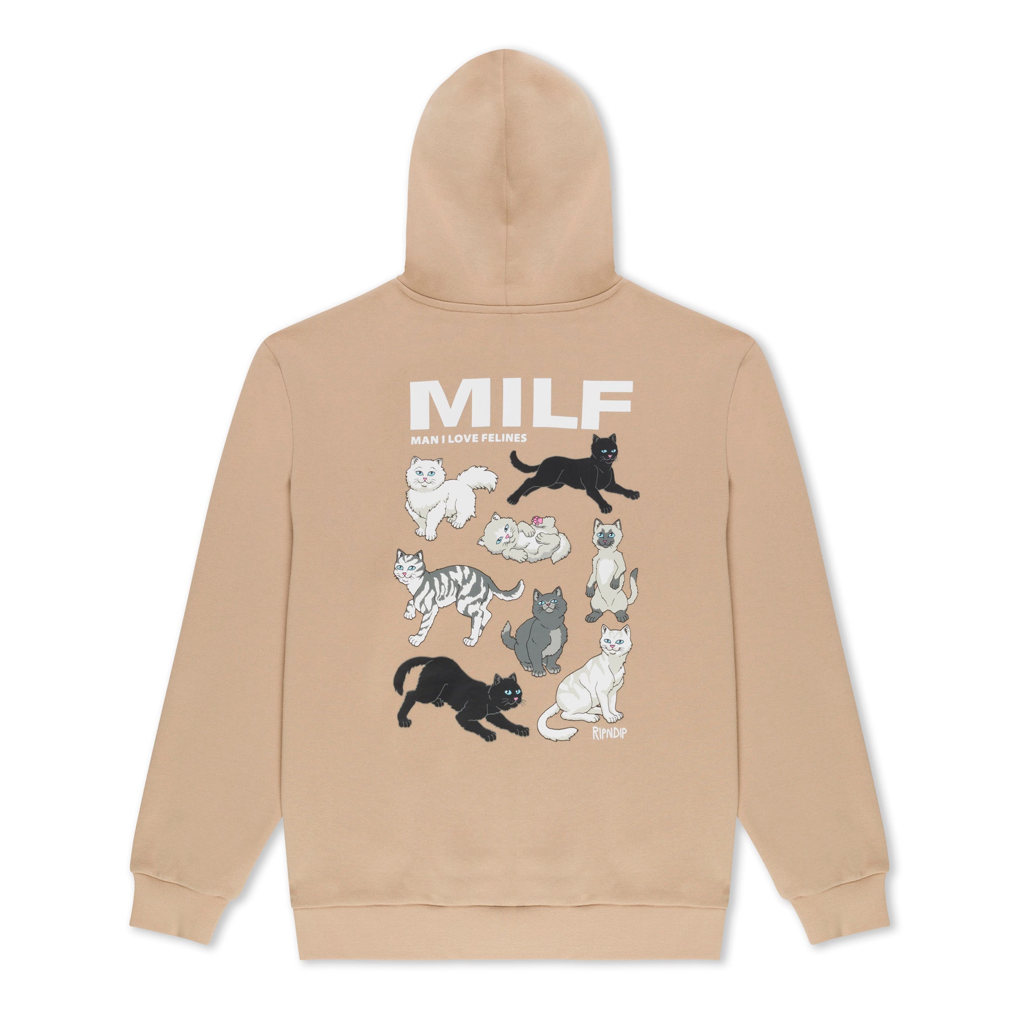  Man I Love Felines Hoodie (Almond)、mySite、merchandisen