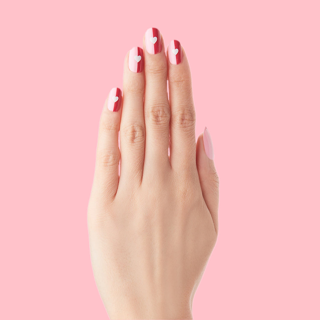 Colorblock Heart - Press-On | Short | Round、mySite、solidvoid