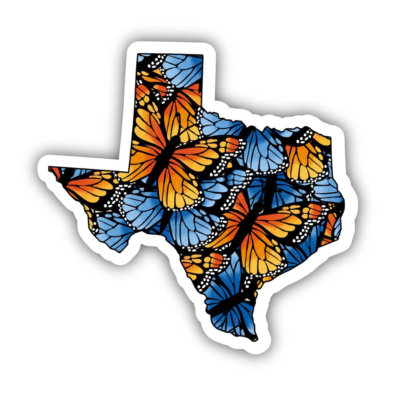  Texas Butterfly Pattern Sticker、mySite、elrpsem3k