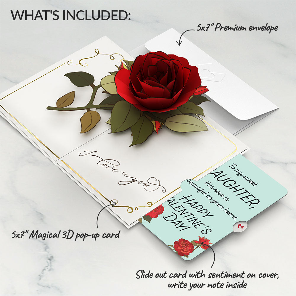 I Love You Roses Valentine Pop-Up Card and Sentiment Set for Daughter、mySite、solidvoid