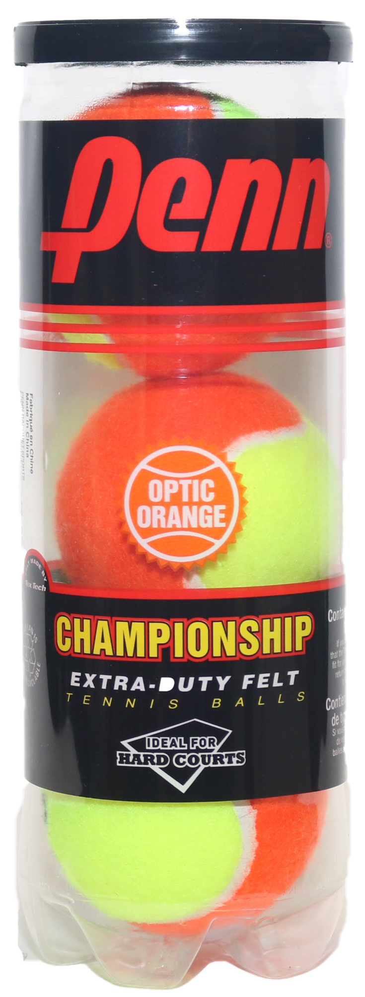 Penn Championship Extra Duty Two Tone Tennis Balls - 24 Can Case (Orange/Yellow)