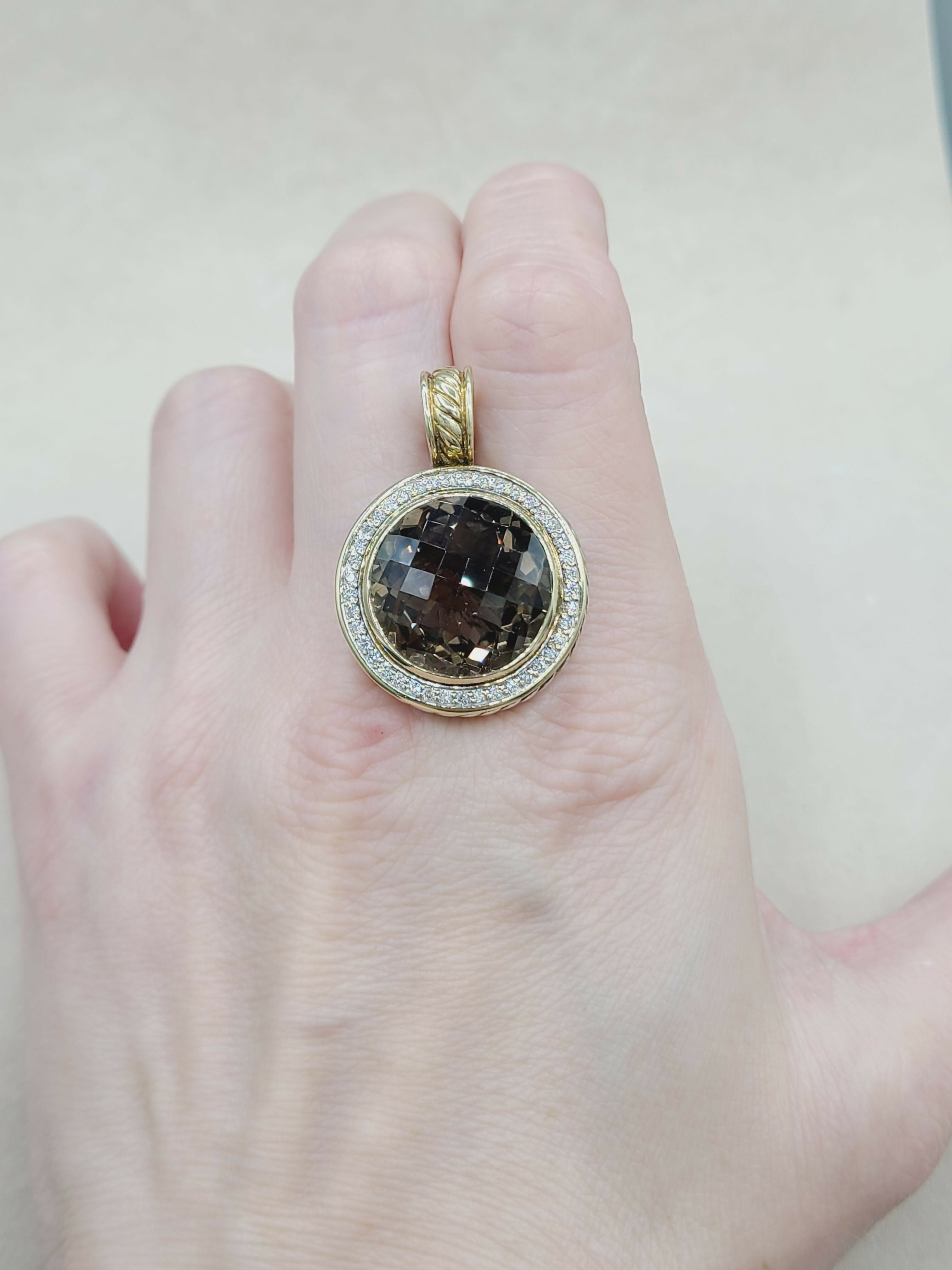 David Yurman Cerise Pendant Smoky Quartz, Diamonds & Gold、mySite、hinf8tx79