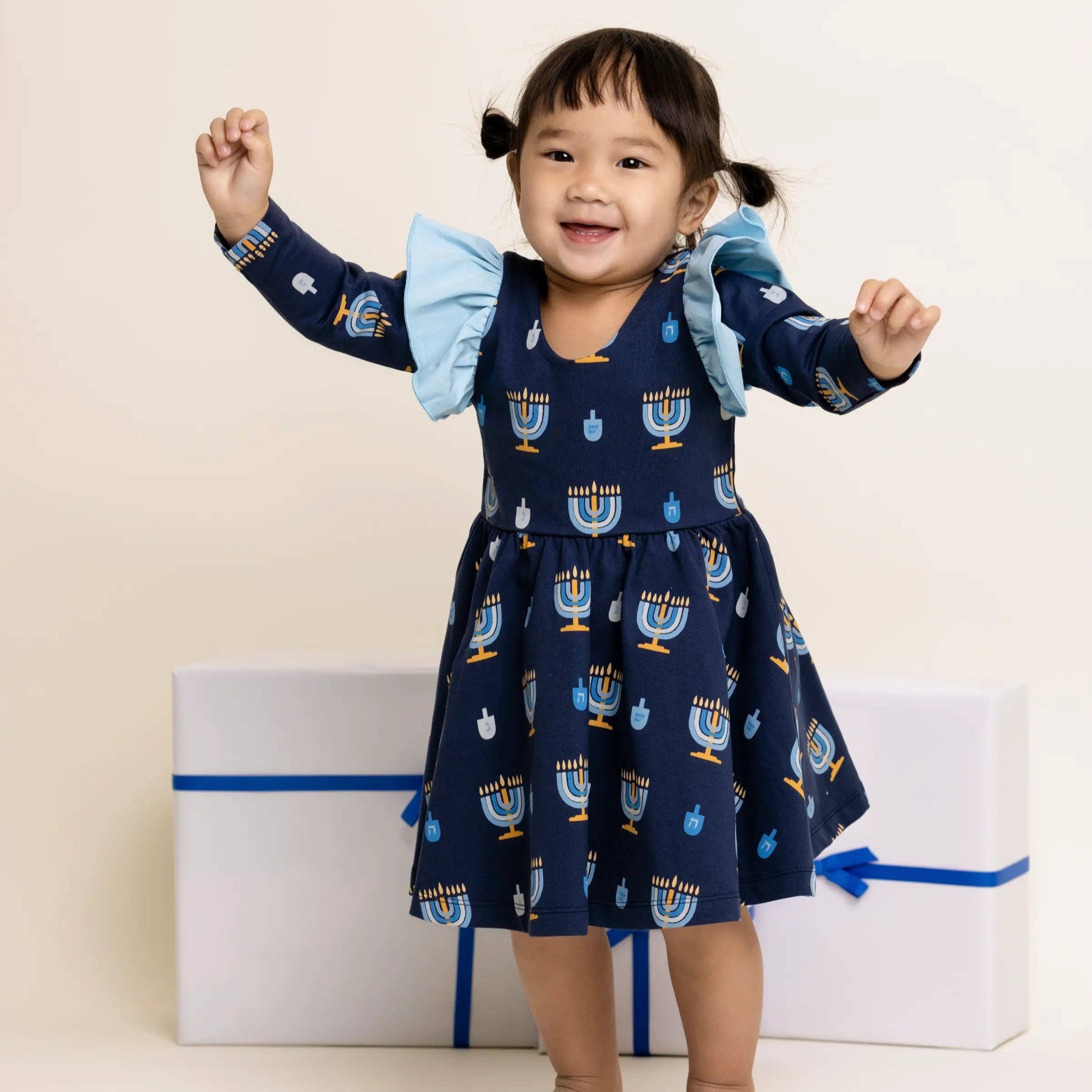 Kids Dreidel Ruffle Dress by Monica + Andy - (Sizes 2T - 12)、mySite、topwebapps