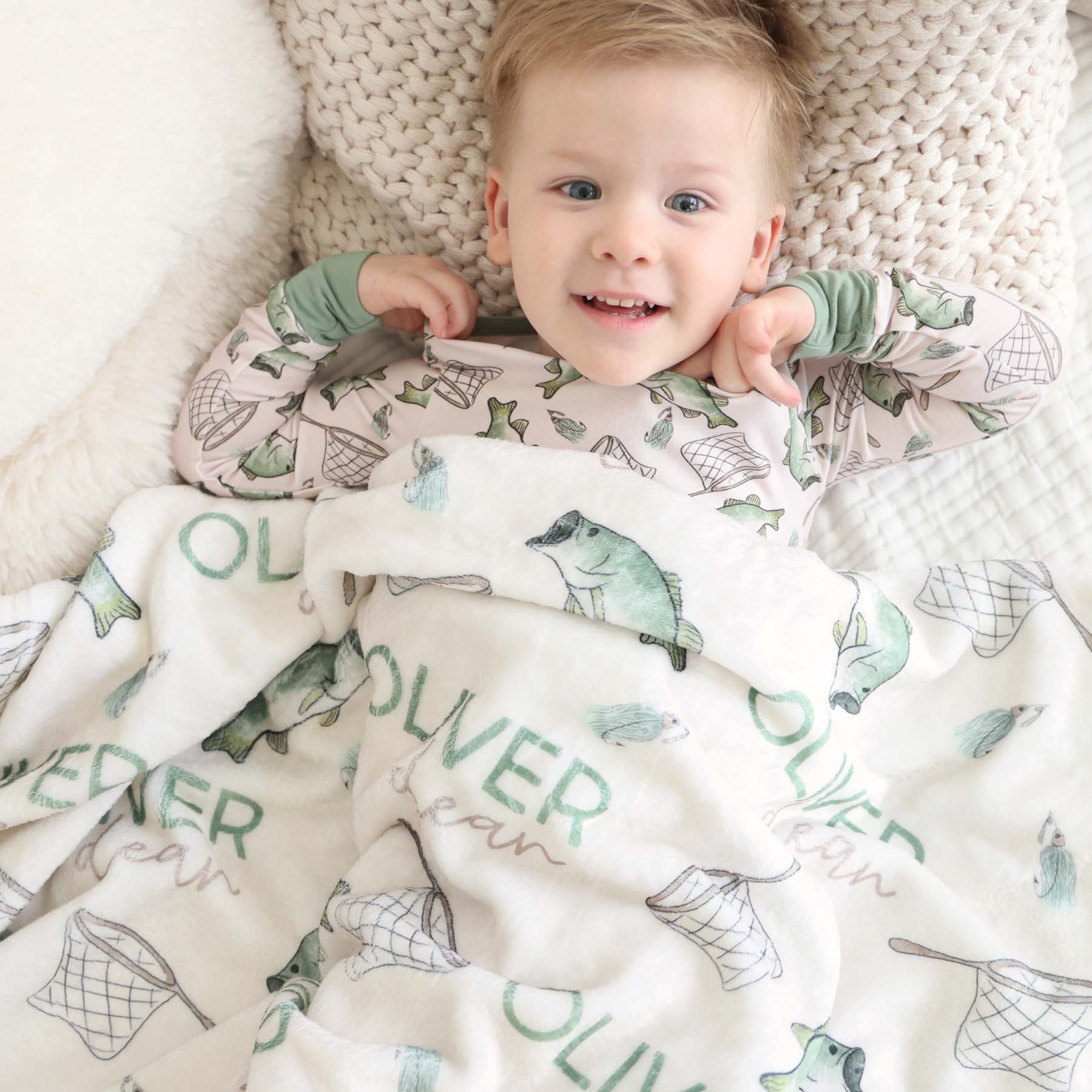  Bass Buddies Personalized Kids Blanket、mySite、layawaytickets