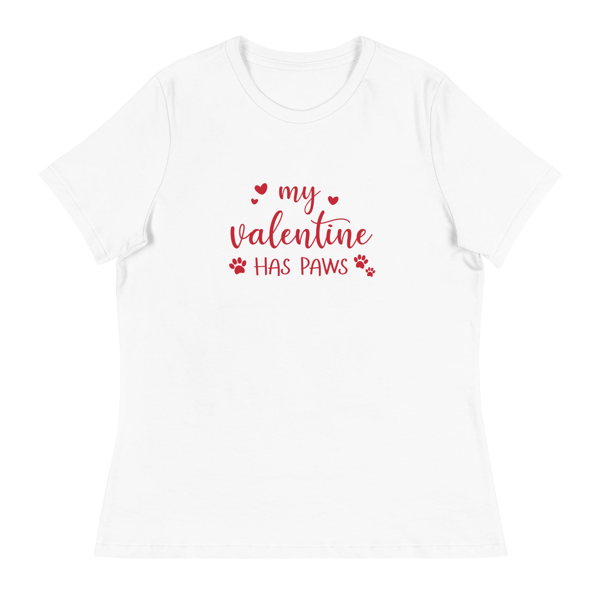 My Valentine Has Paws Women's Relaxed T-Shirt、mySite、camillekostekn