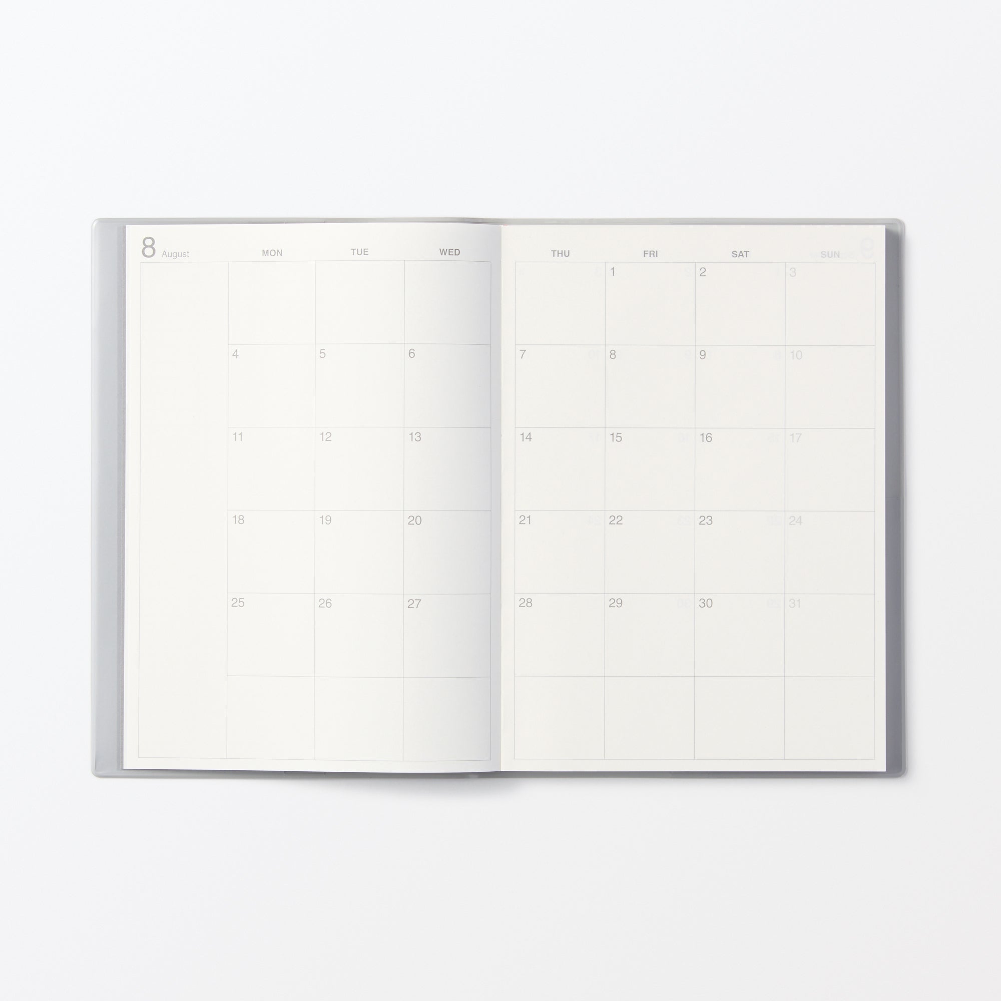  A5 No Holiday Monthly/Weekly Planner From Aug. 2025 - Mon. Start、mySite、sugarbowlscore