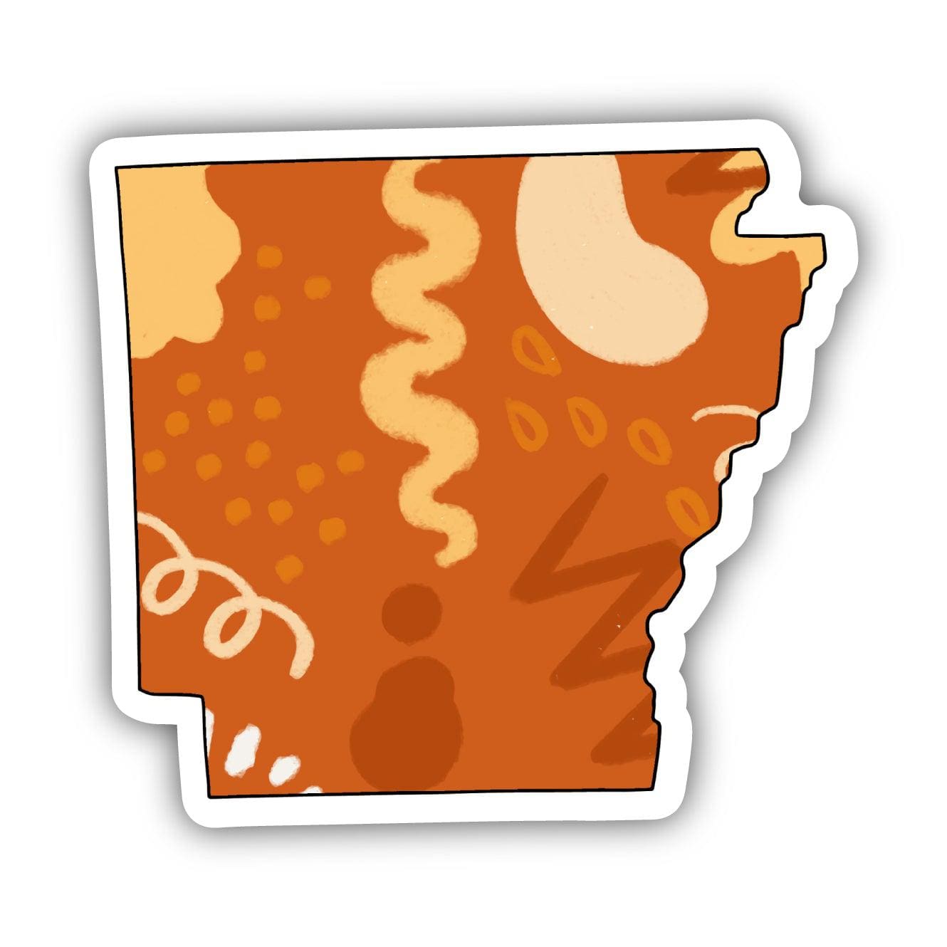  Arkansas Orange Abstract Sticker、mySite、ghnorth