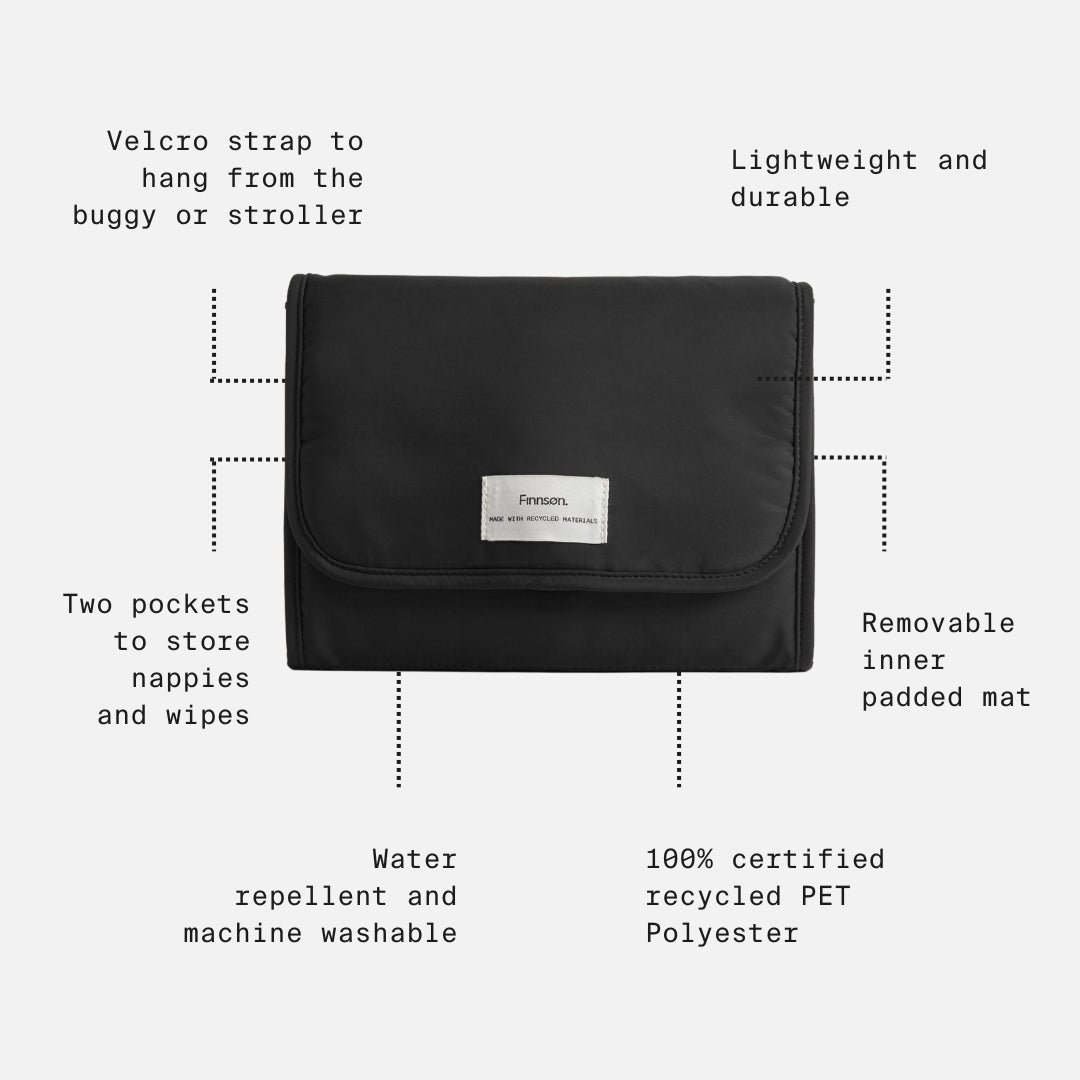  Finnson Maggie Eco Changing Mat - Black、mySite、merchandisen