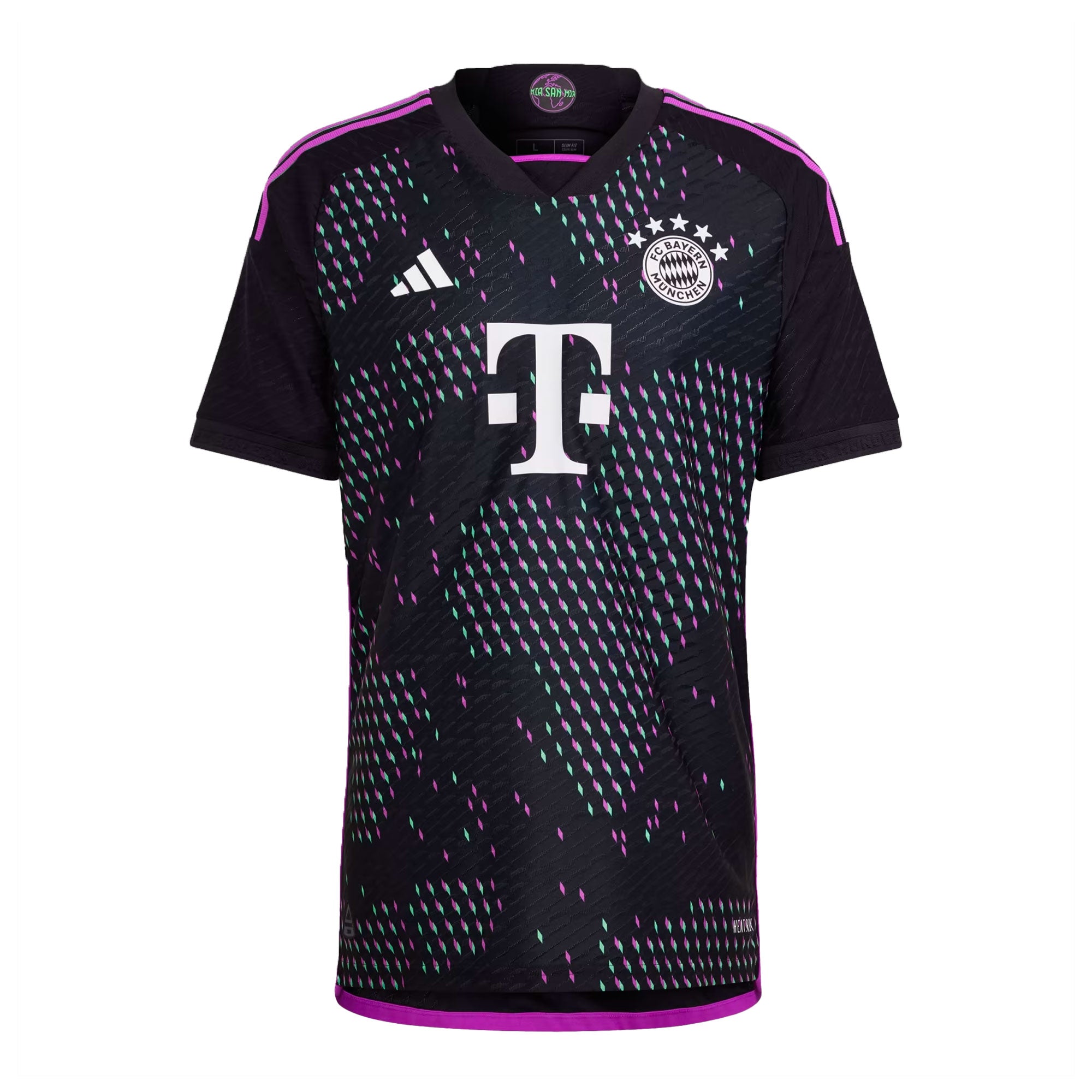 adidas Men's FC Bayern Munich 2023/24 Authentic Away Jersey Black/Purple、mySite、noshort