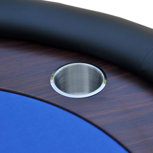 96" Poker Table Model 16367 with U Shape Legs, Drox Box, Chips Tray Blue、、casual