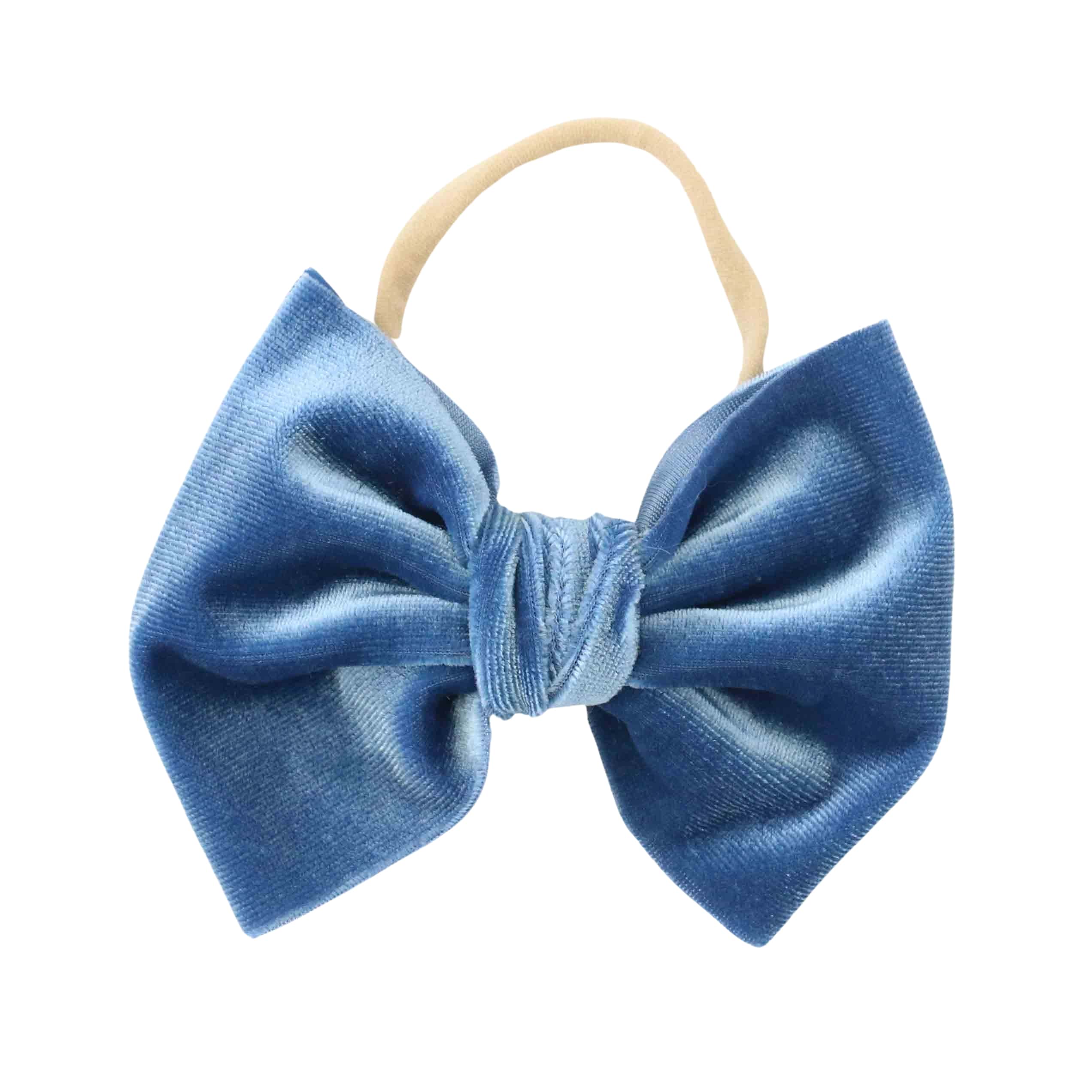  Velvet Bow Headband - Dusty Blue、mySite、layawaytickets