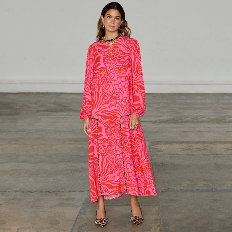 Valentine Animal Olive Dress Petite、mySite、solidvoid