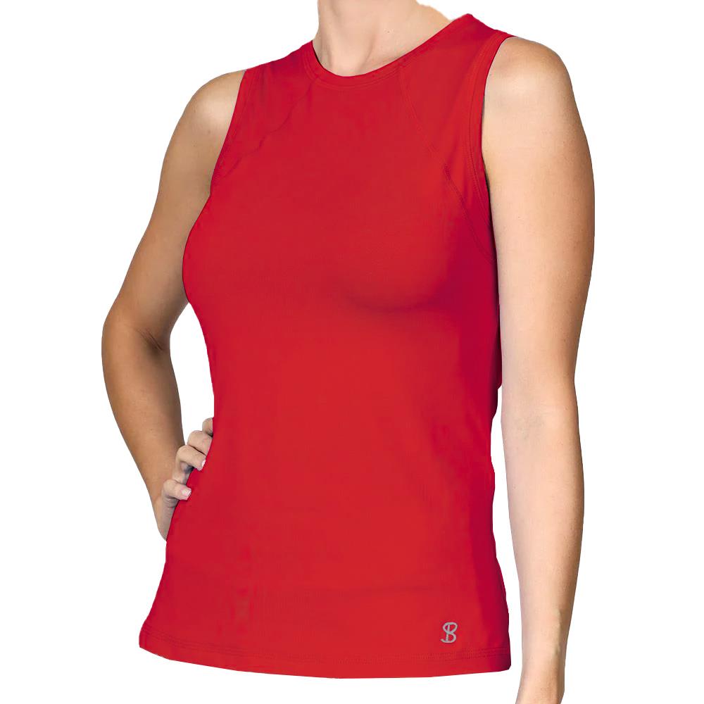 Sofibella Women's UV Colors Sleeveless Top - Berry Red、mySite、neckold