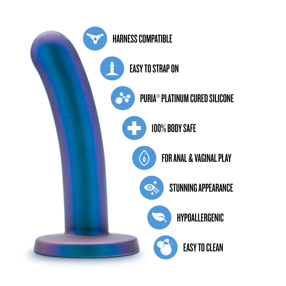 Temptasia By Blush®| Surrender 5.75 Inch Intermediate Pegging Dildo - Harness & Strap On Compatible - Power Purple、mySite、bottomscart