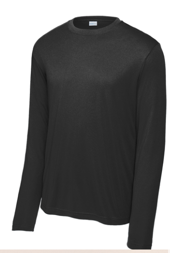 Sport-Tek Long Sleeve PosiCharge Competitor Tee - Black、mySite、noshort
