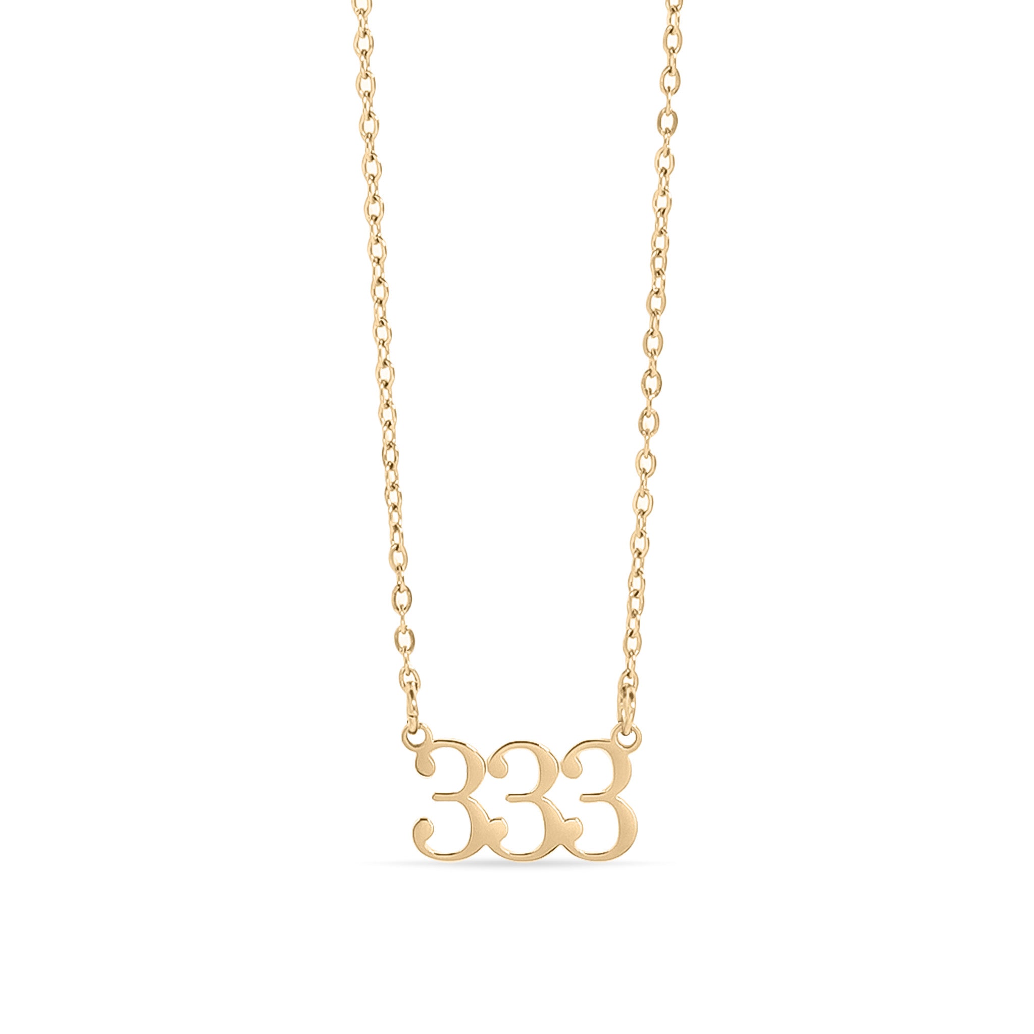 18K Gold PVD Stainless Steel Angel Number Necklace / CHN0045、mySite、dreamappss