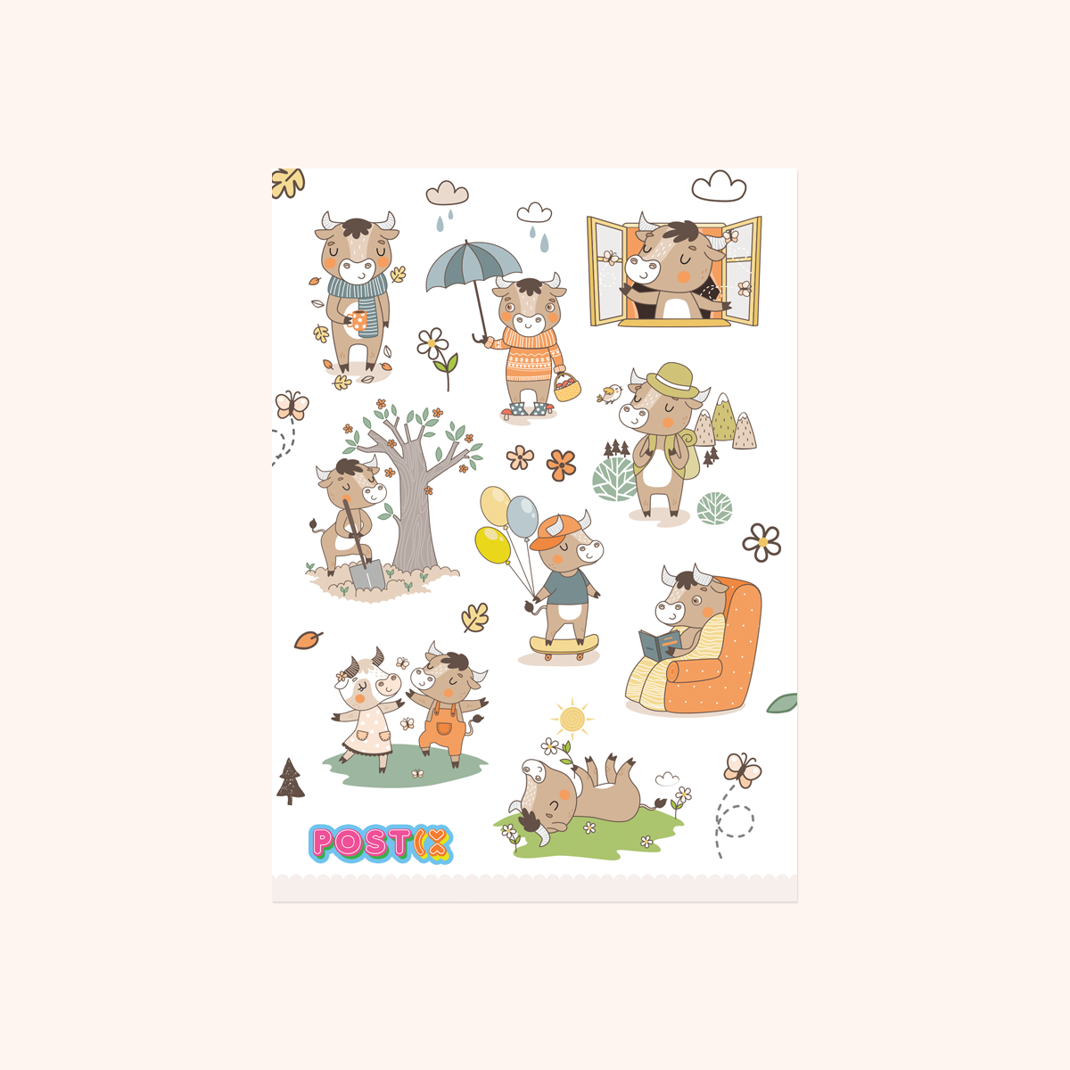  Bulls' Seasonal Adventures Sticker Sheet、mySite、ghnorth