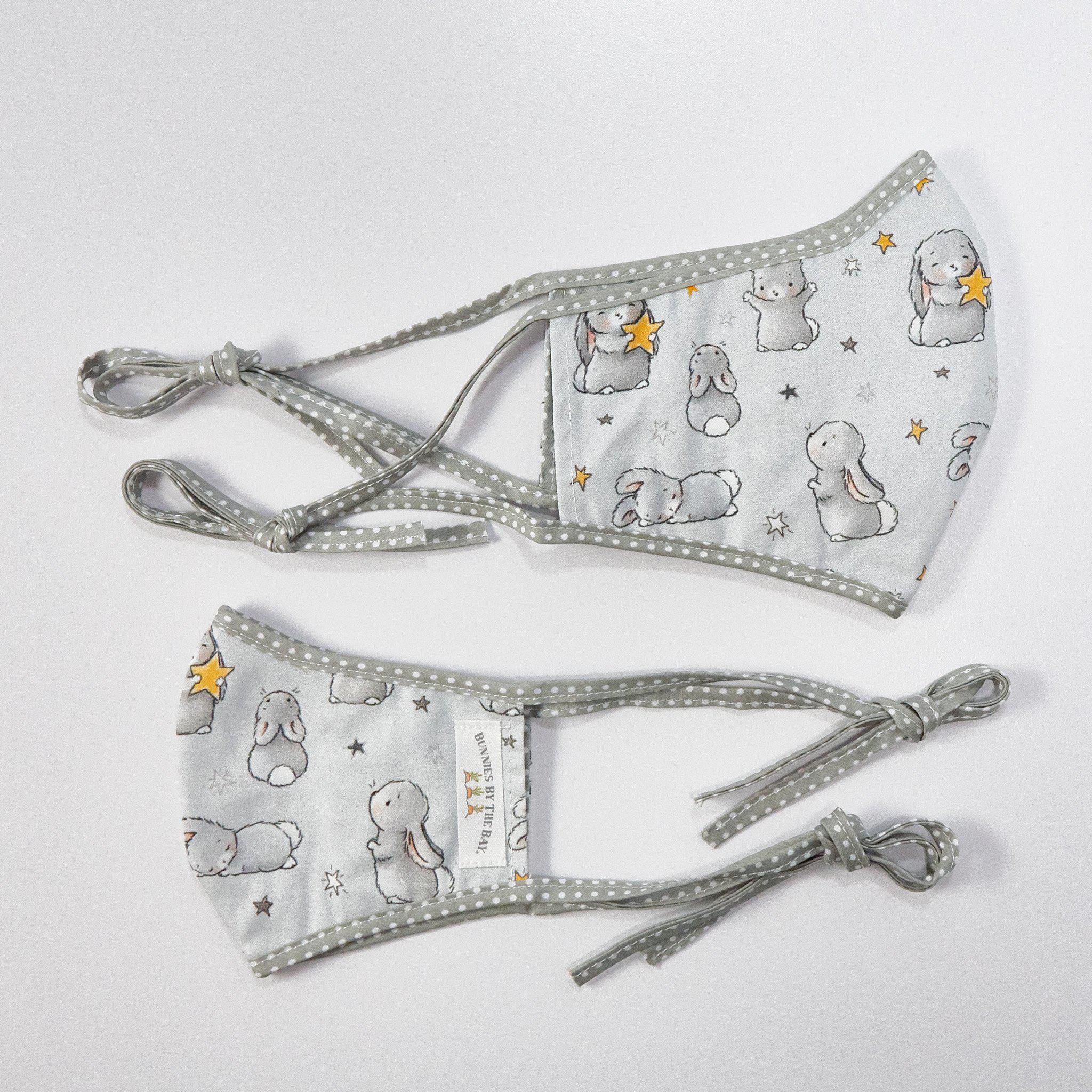 Bloom Bunny with Stars Cloth Face Mask for Adults and Kids、mySite、g9winljtr
