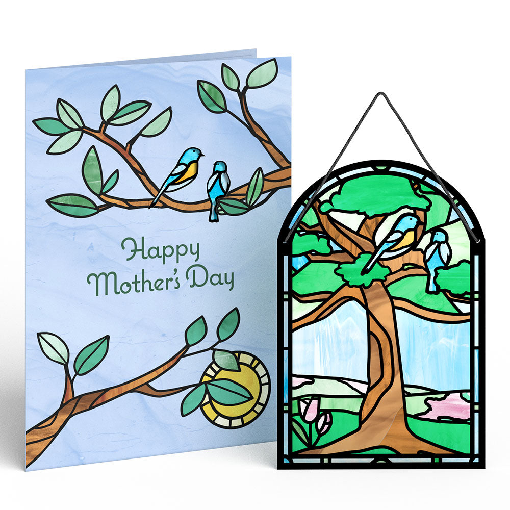 Happy Mother's Day Robins Suncatcher Card、mySite、solidvoid
