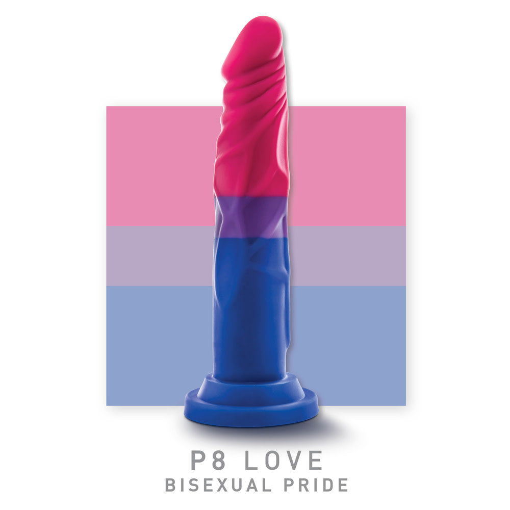 Avant By Blush® | Pride Love P8: Artisan 7 Inch Dildo with Suction Cup Base - Elegantly Made with Smooth Ultrasilk® Purio™ Silicone、mySite、bottomscart