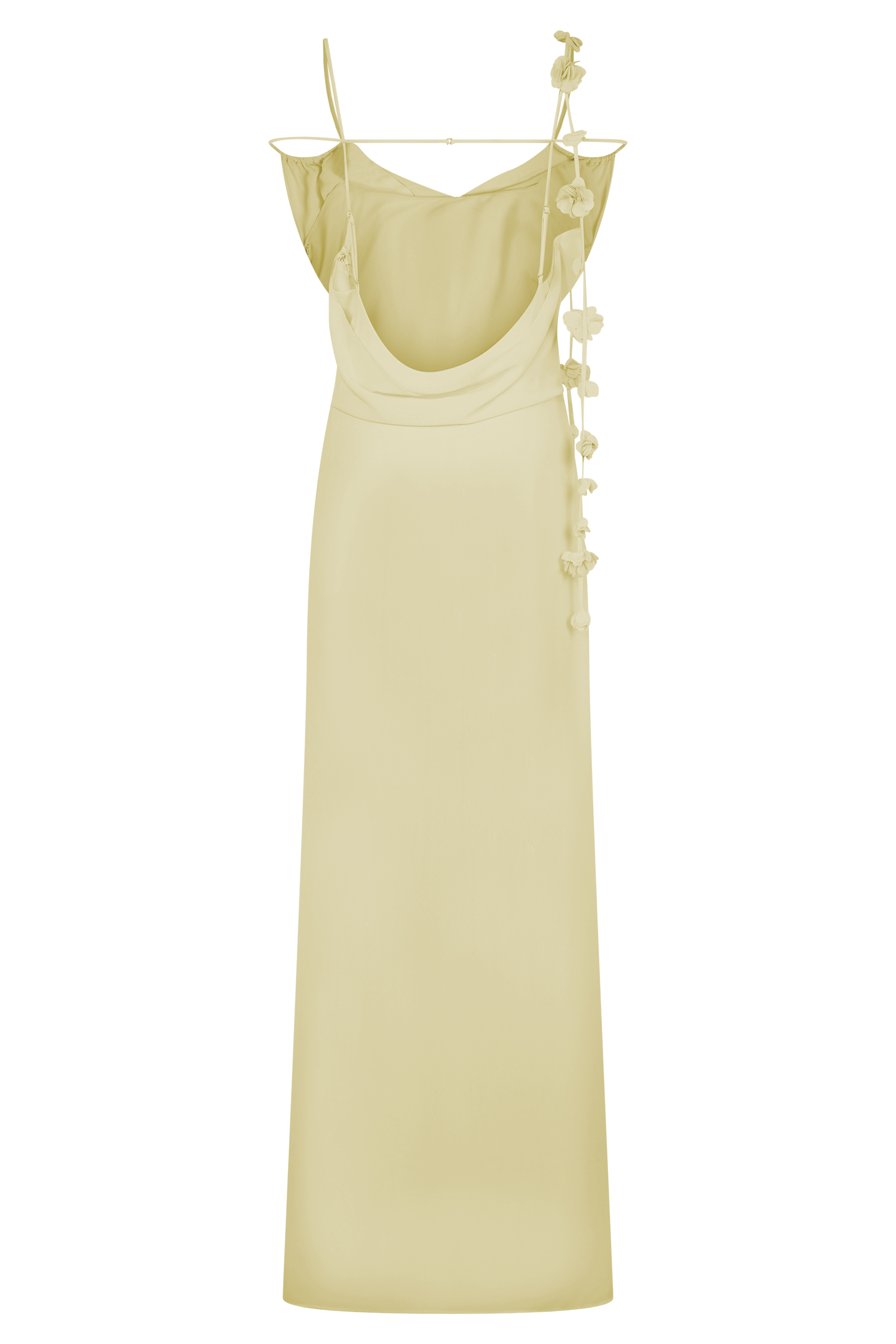 Rosalie Floral Chiffon Maxi Dress - Pastel Lemon、mySite、solidvoid