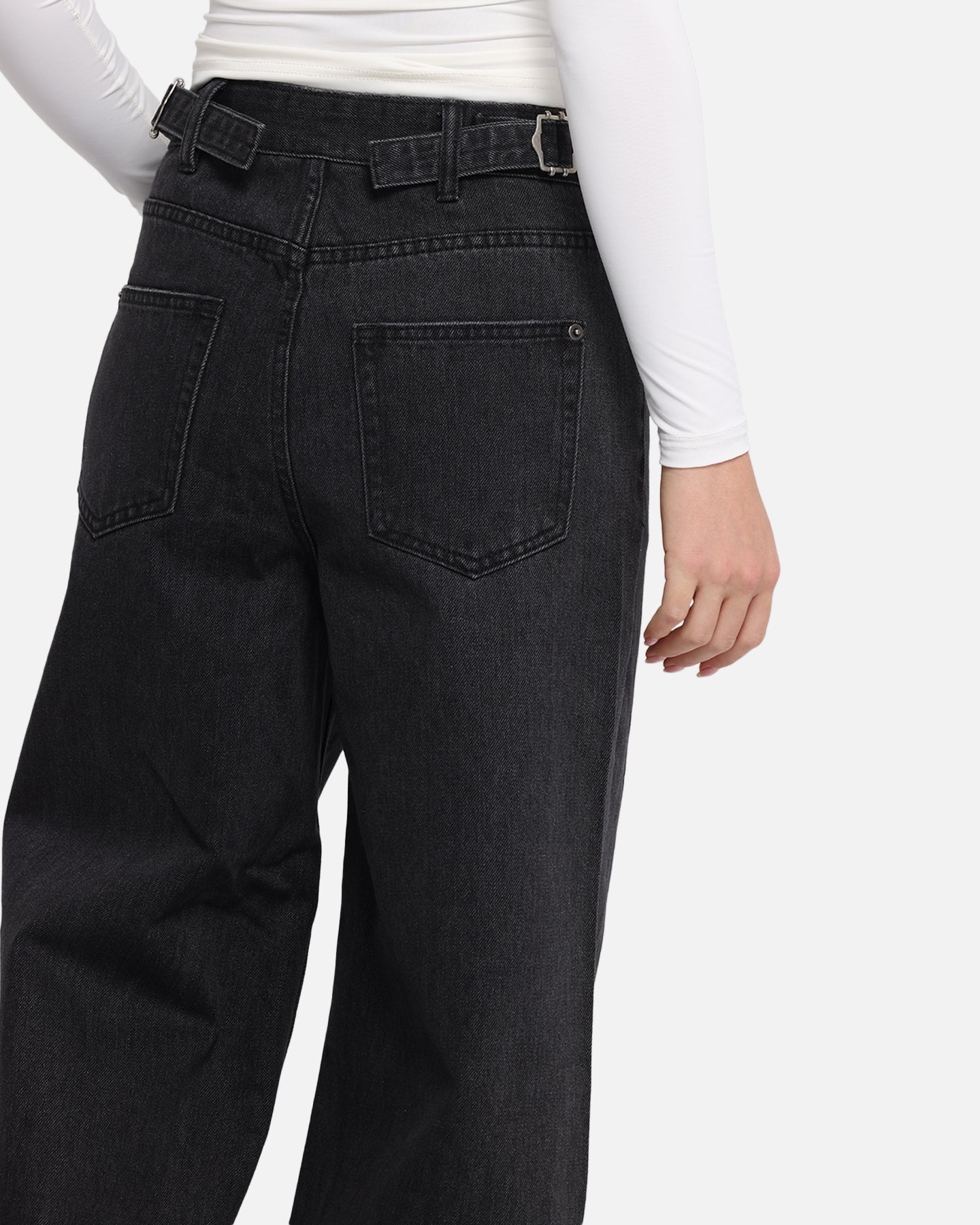 XXIII Women's Wide Leg Jeans Washed Black、mySite、zt4zffjzw