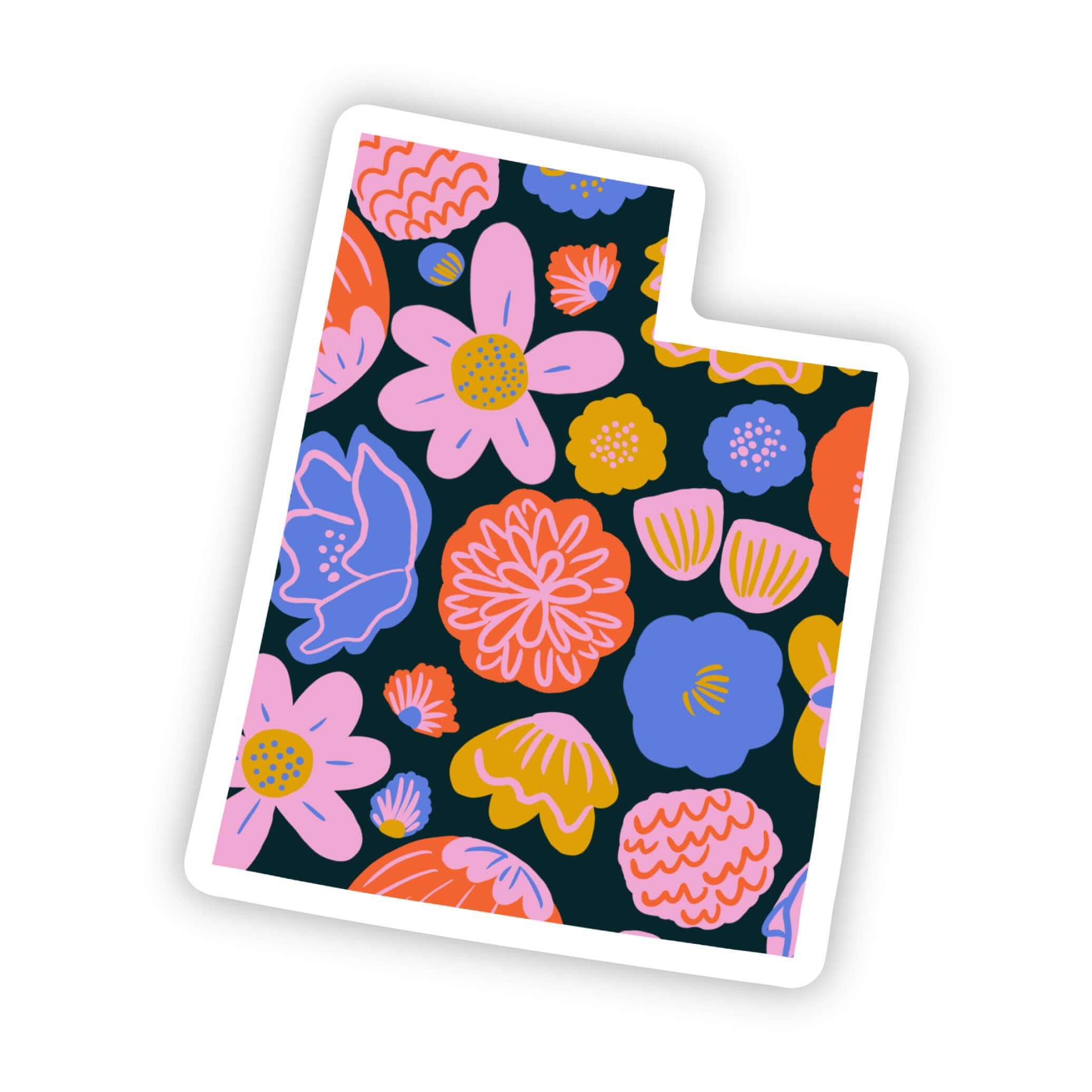  Utah Sticker - Colorful Flower、mySite、ghnorth