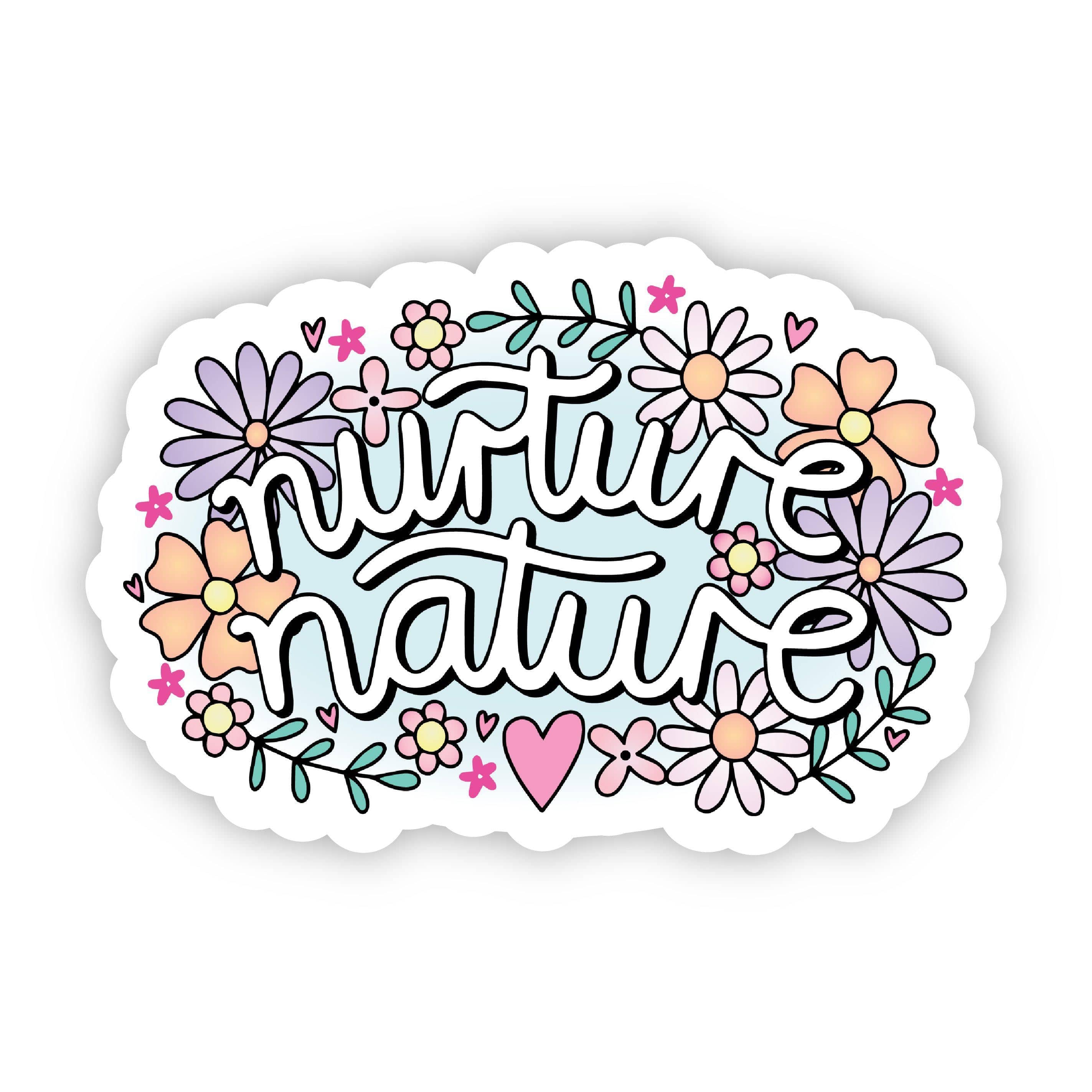  Nurture Nature Blue Floral Sticker、mySite、elrpsem3k