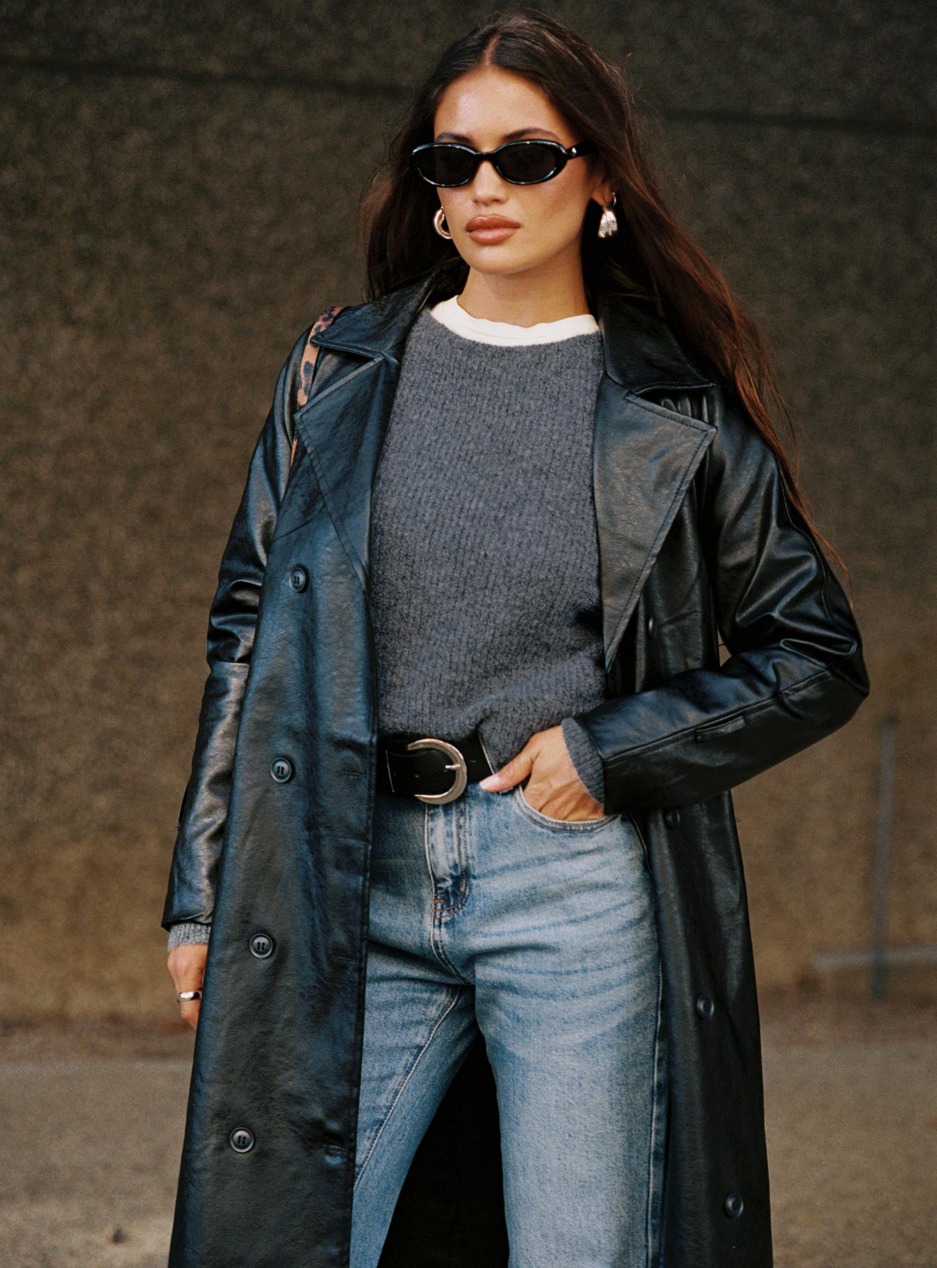 Abrams Rib Knit Crew Sweater Charcoal Marle、mySite、solidvoid