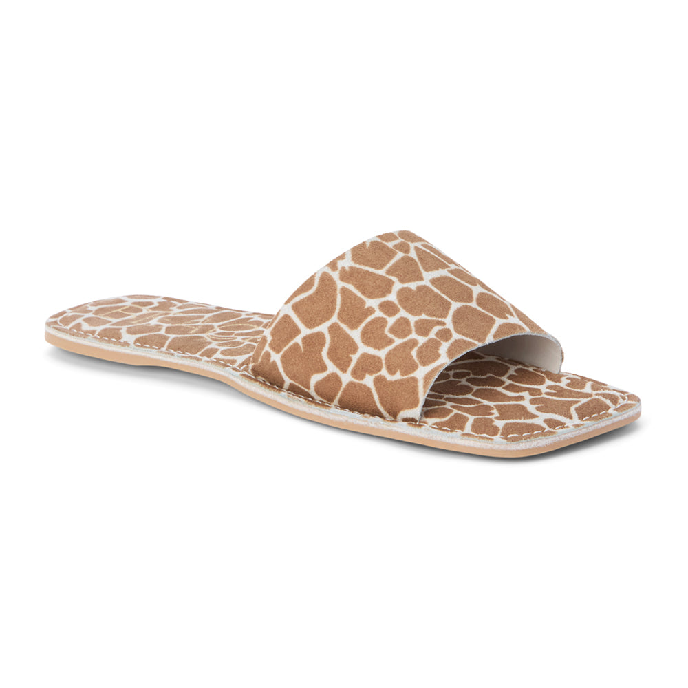 Bali Giraffe Print Slide Flats Sandals、mySite、gtrtttuynbv