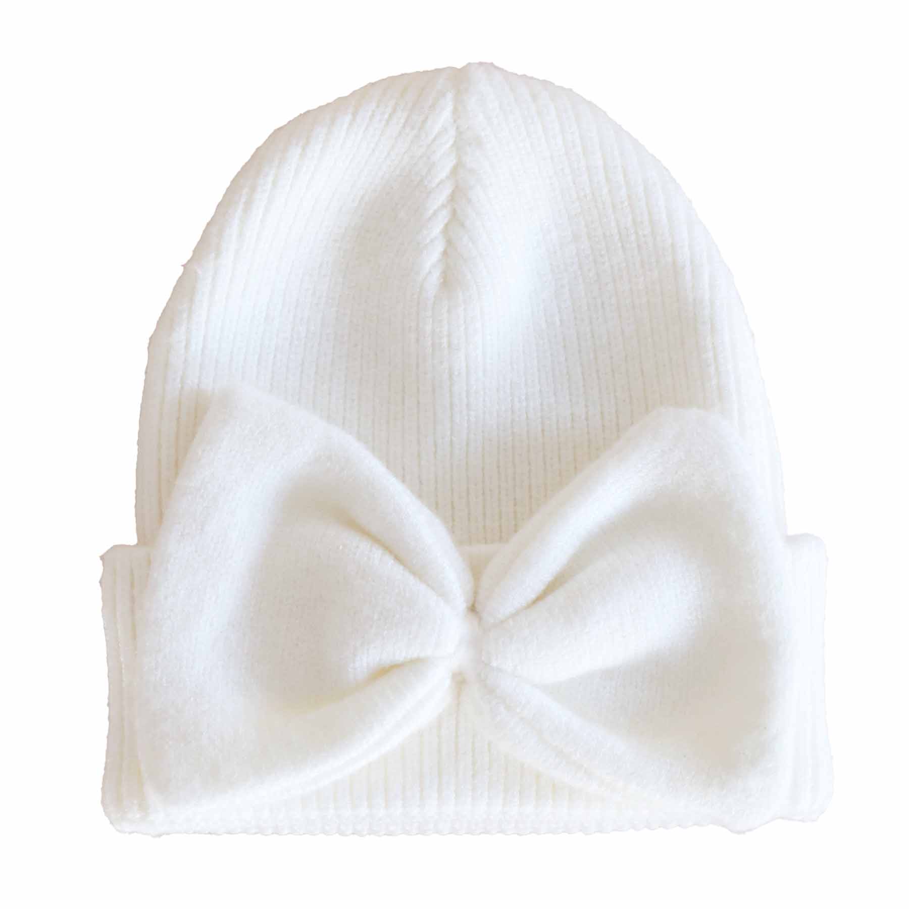  Knit Newborn Bow Beanie | Light Ivory、mySite、layawaytickets